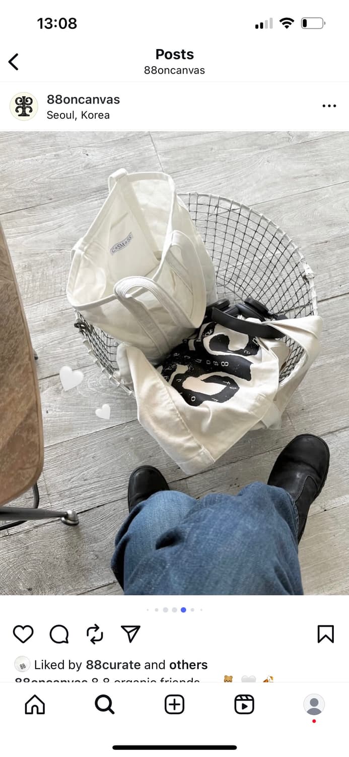 88큐레이트 캔버스백 에코백  상품이미지4