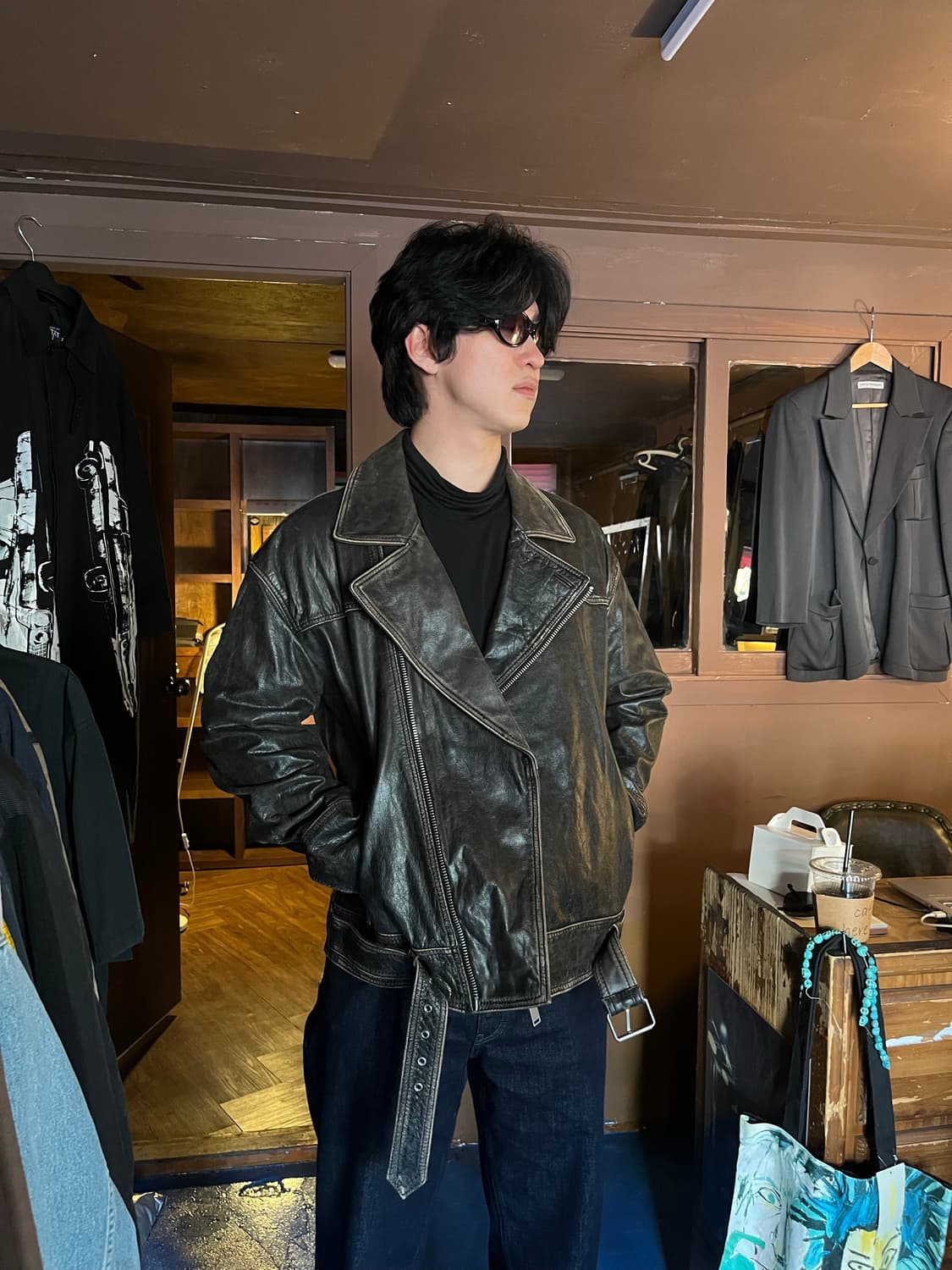 BUFFALO LEATHER RIDER JACKET 상품이미지1