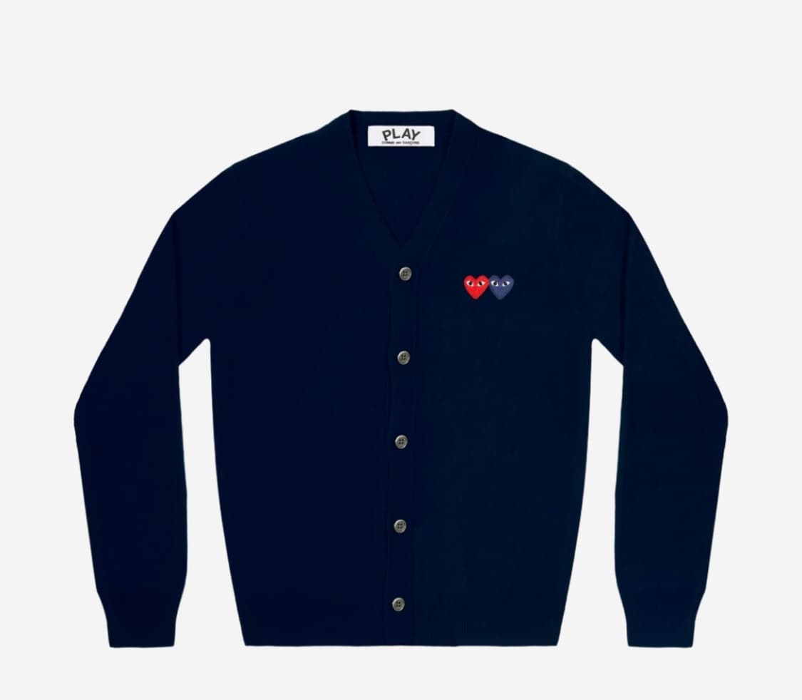 꼼데가르송 더블와페 가디건 2xl 네이비 상품이미지2