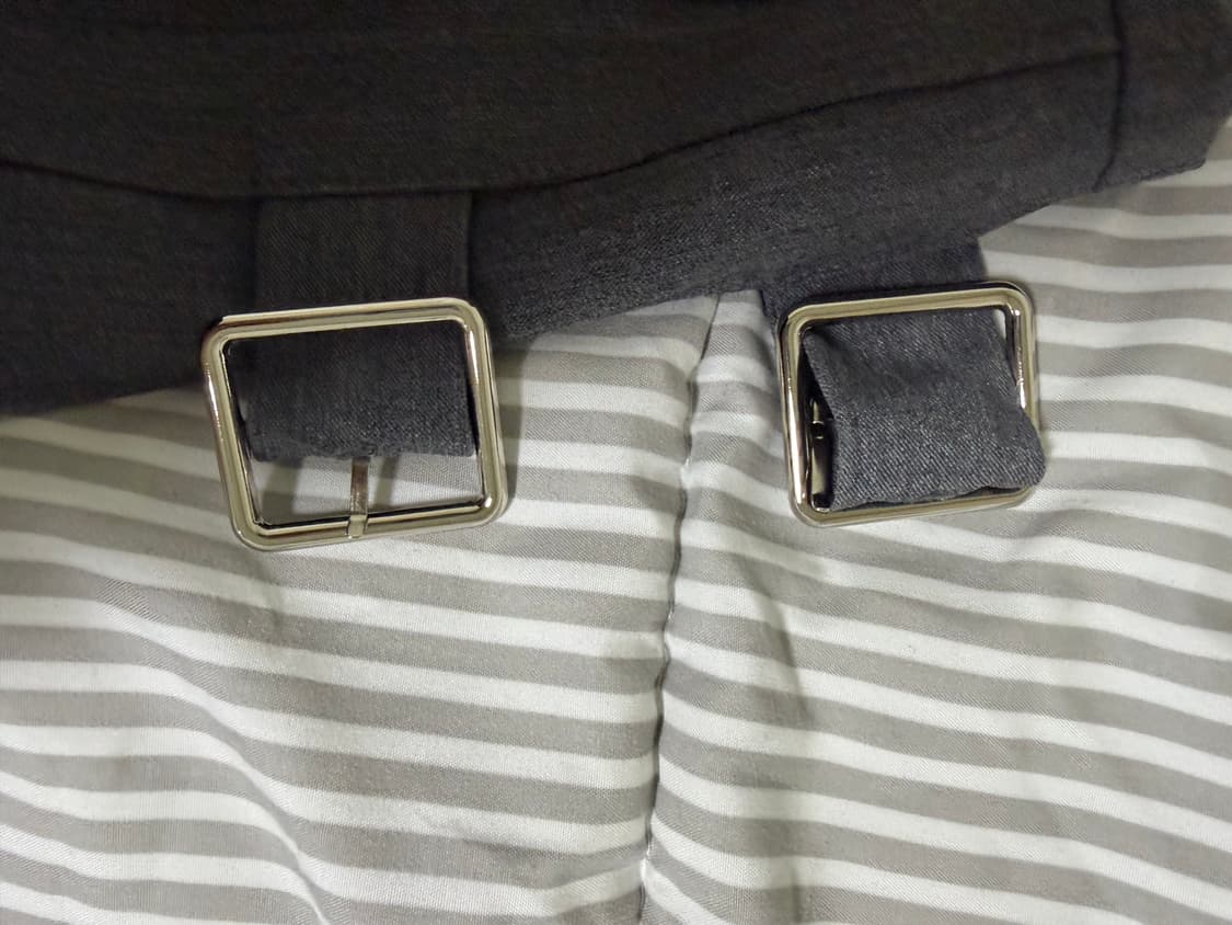 할로미늄 SHORT PLEATED WRAP SKIRT  / GRAY 상품이미지4