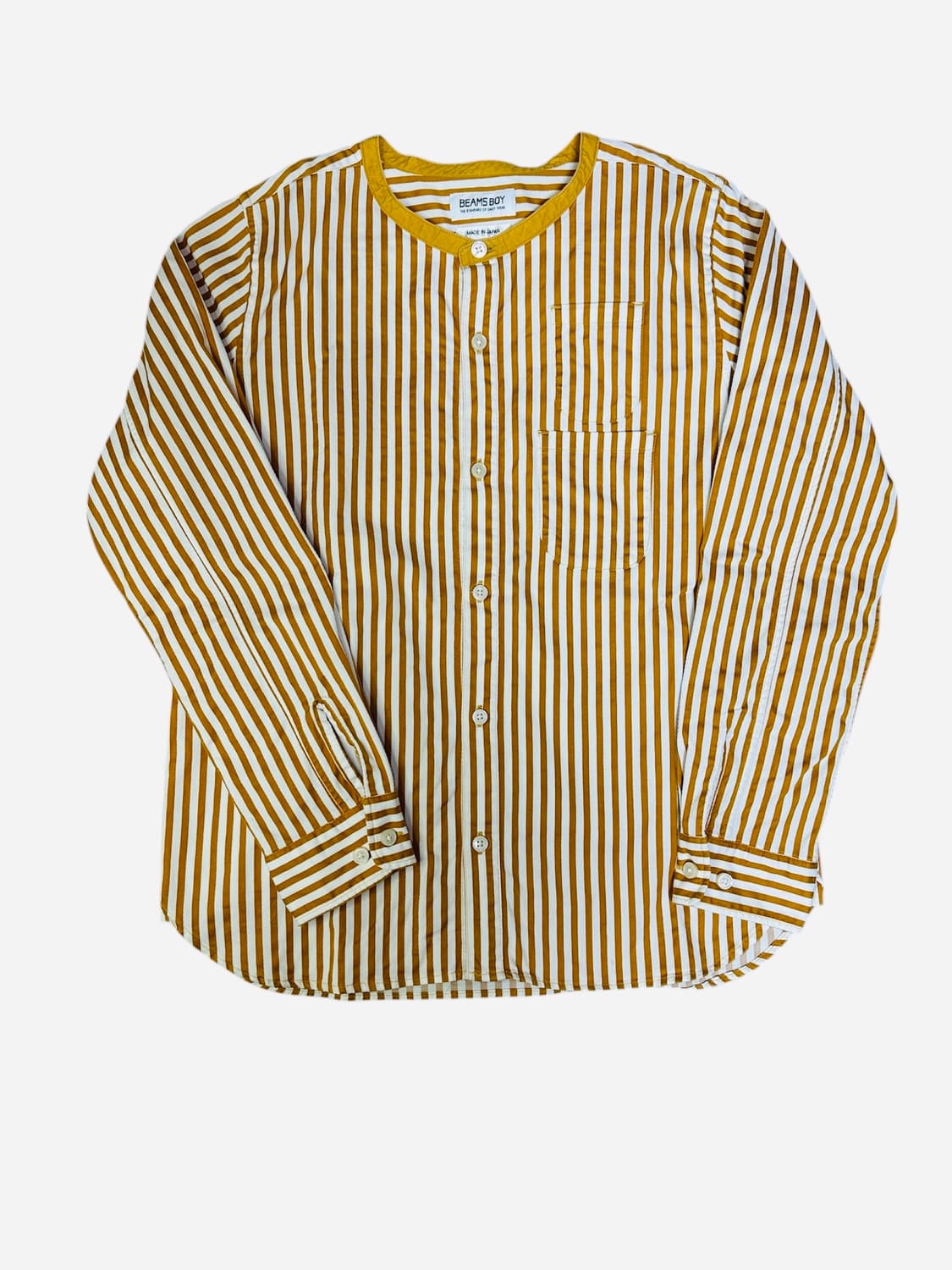빔즈보이 BEAMS BOY 헨리넥 스트라이프 셔츠 WS 상품이미지1