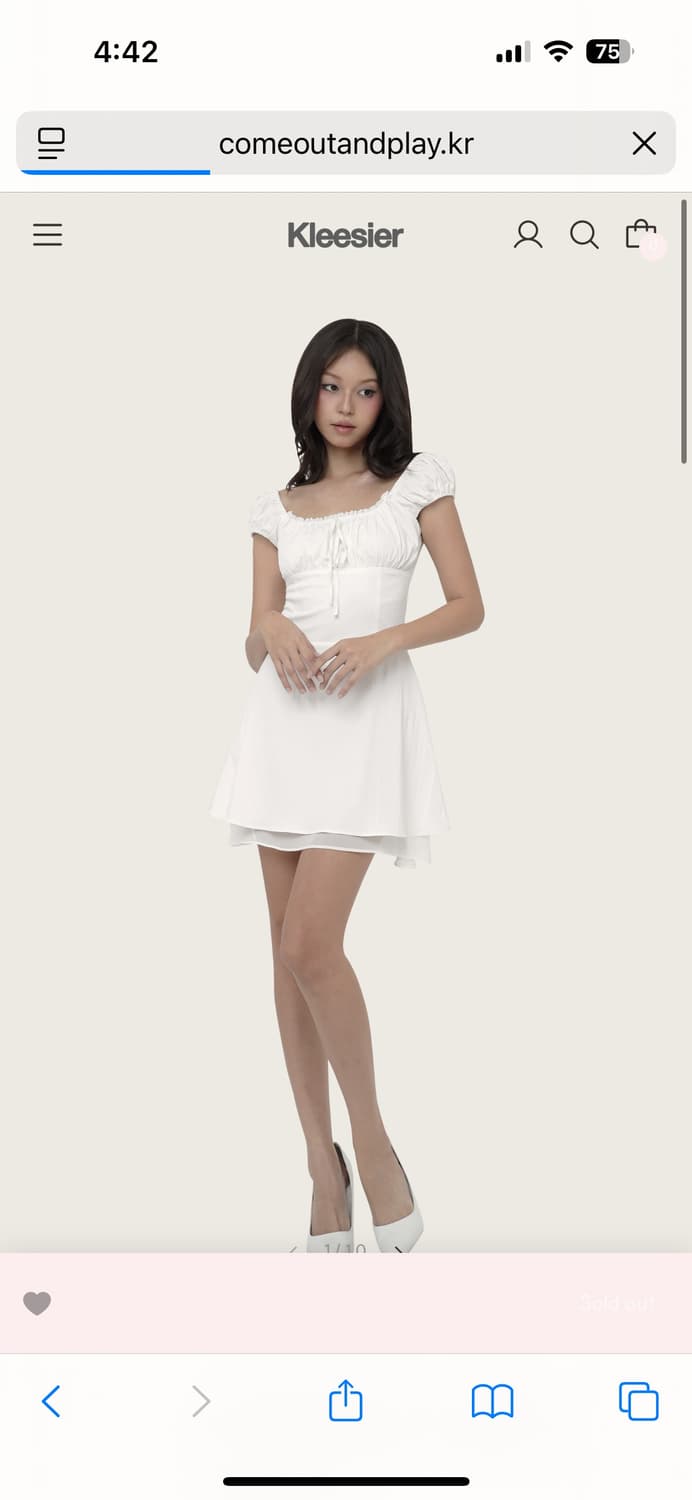 클리시어 클로에 리본 드레스 S사이즈 상품이미지1