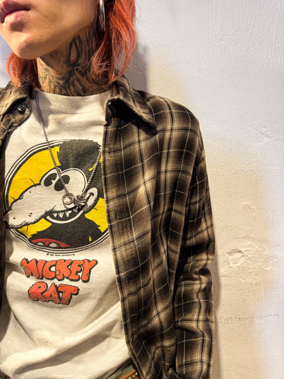 Vintage Brown Check Shirt 상품이미지2