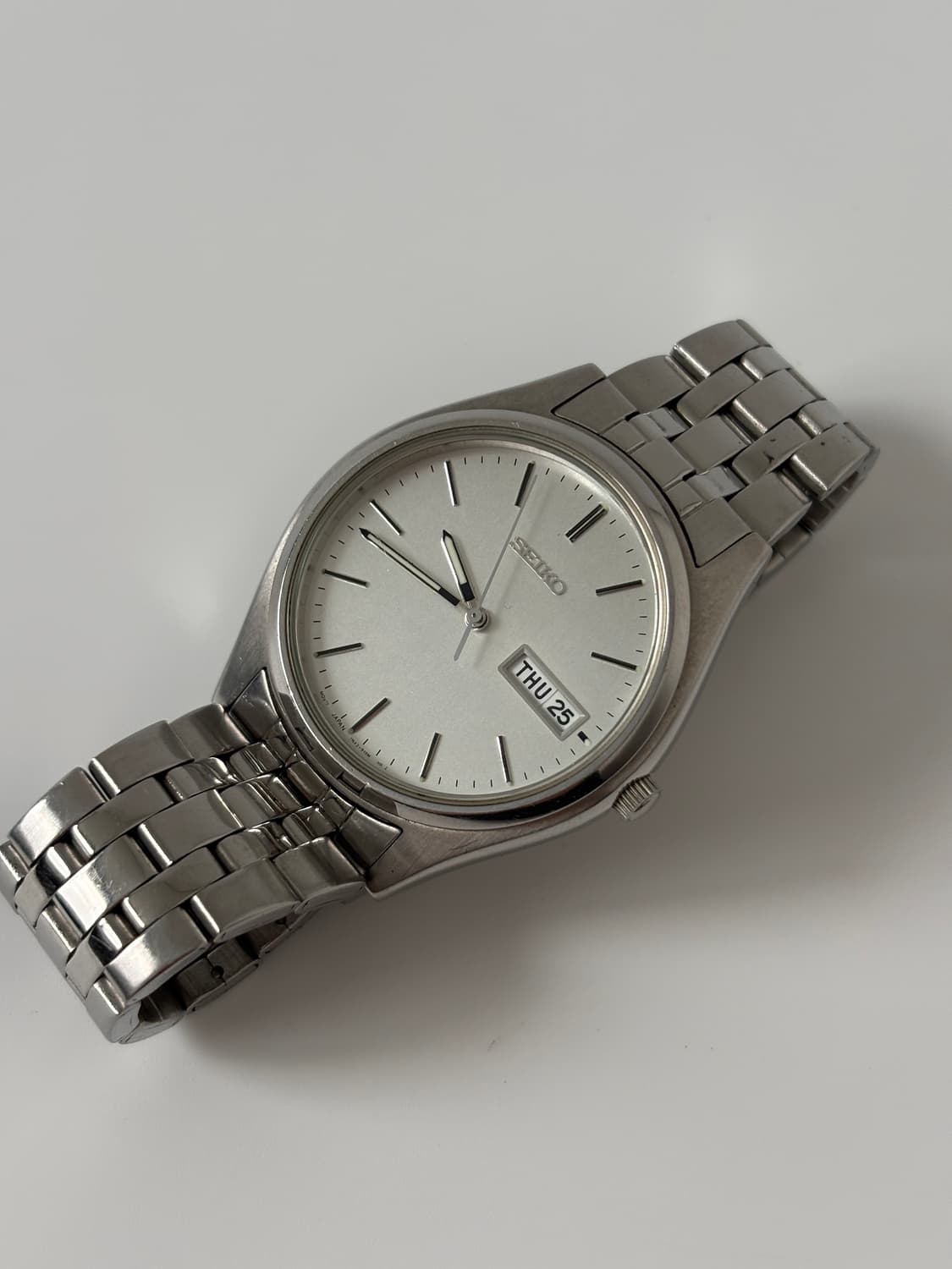 세이코 1990년대 실버 쿼츠 남성 상품이미지3