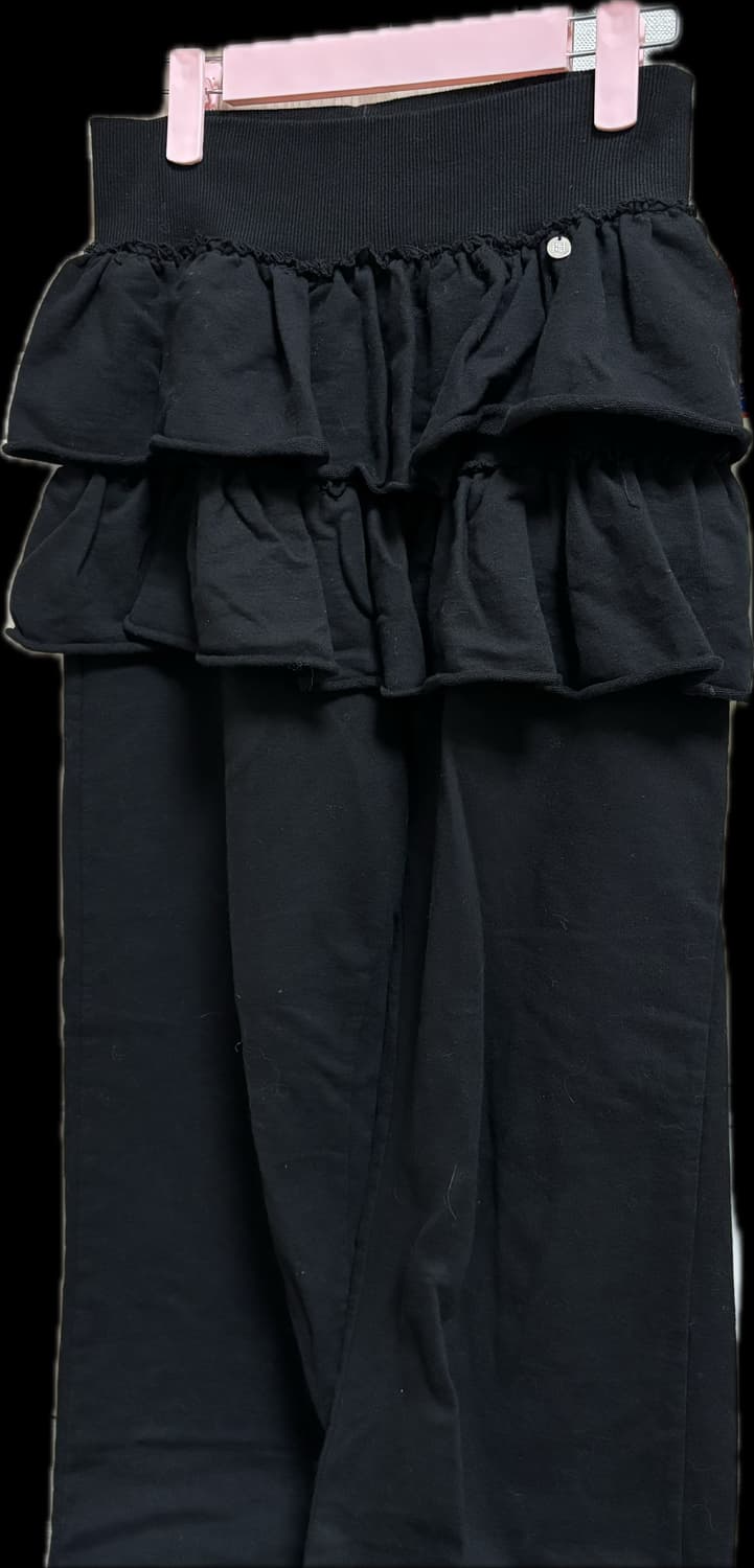 론론 캉캉 레이어드 팬츠스커트 블랙 상품이미지5