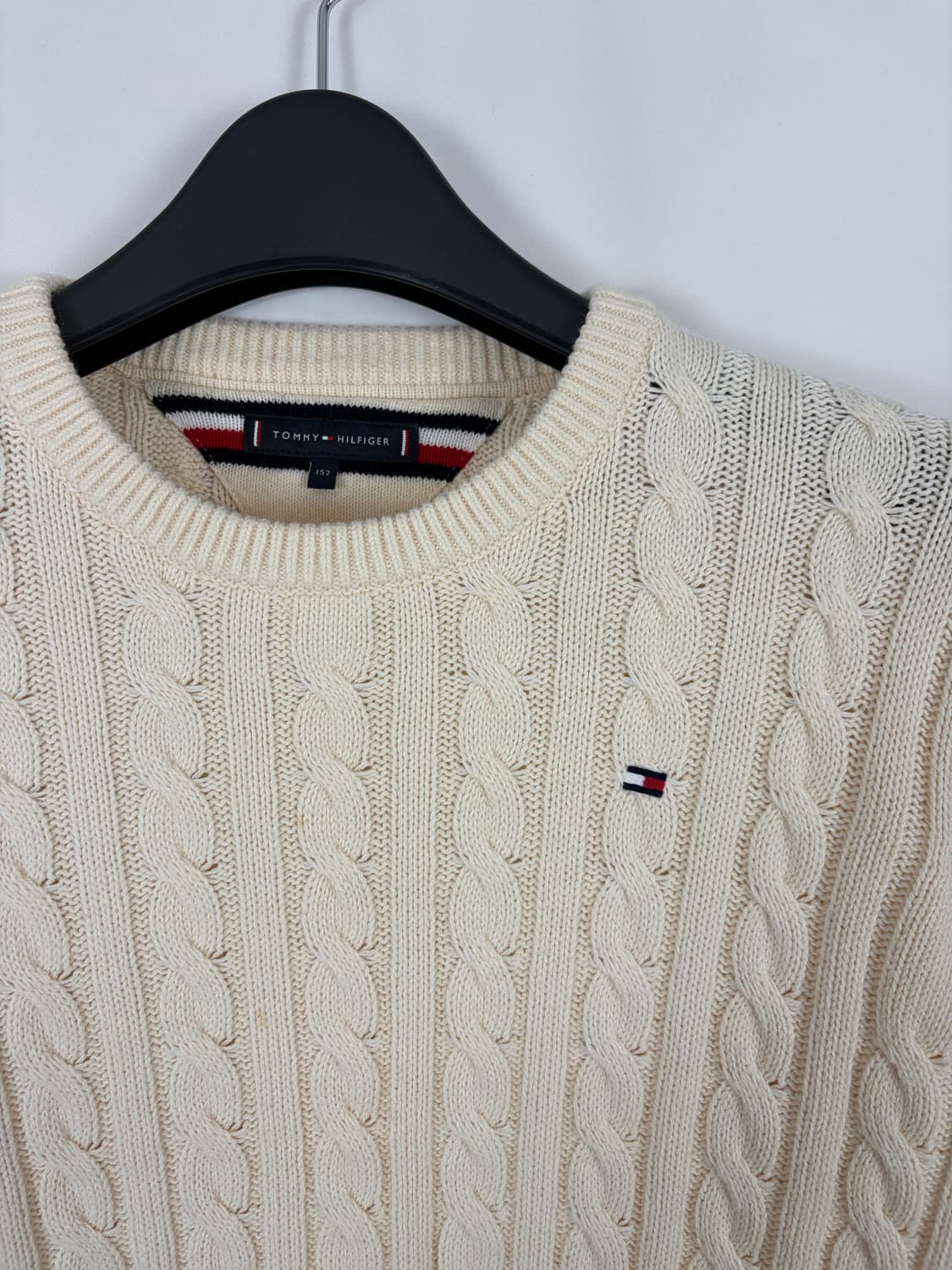 a58) 타미힐피거 아이보리 케이블 니트 상품이미지2