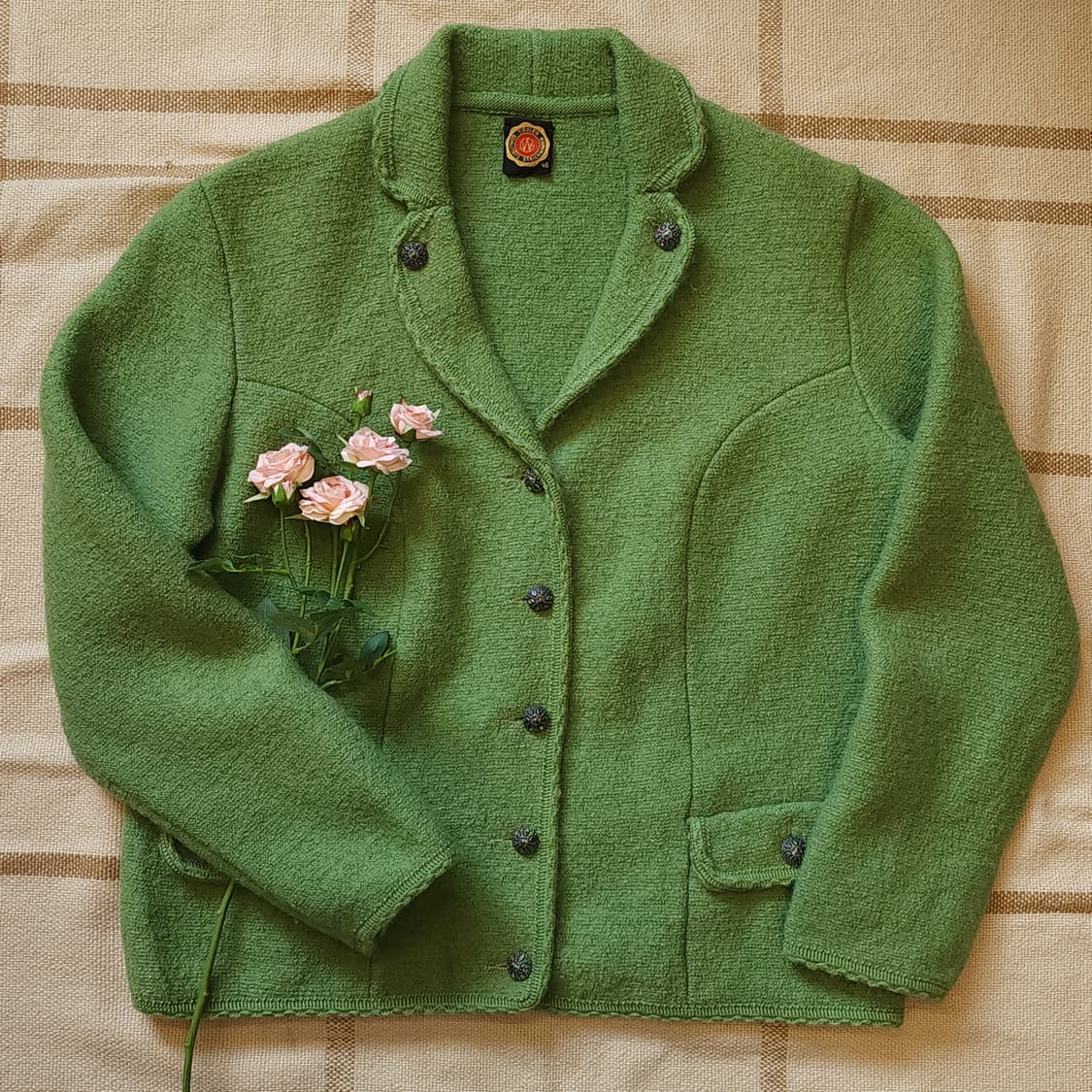 90s 울 트위드 자켓 프렌치 울 자켓 오스트리아 티롤자켓 빈티지 46 상품이미지1