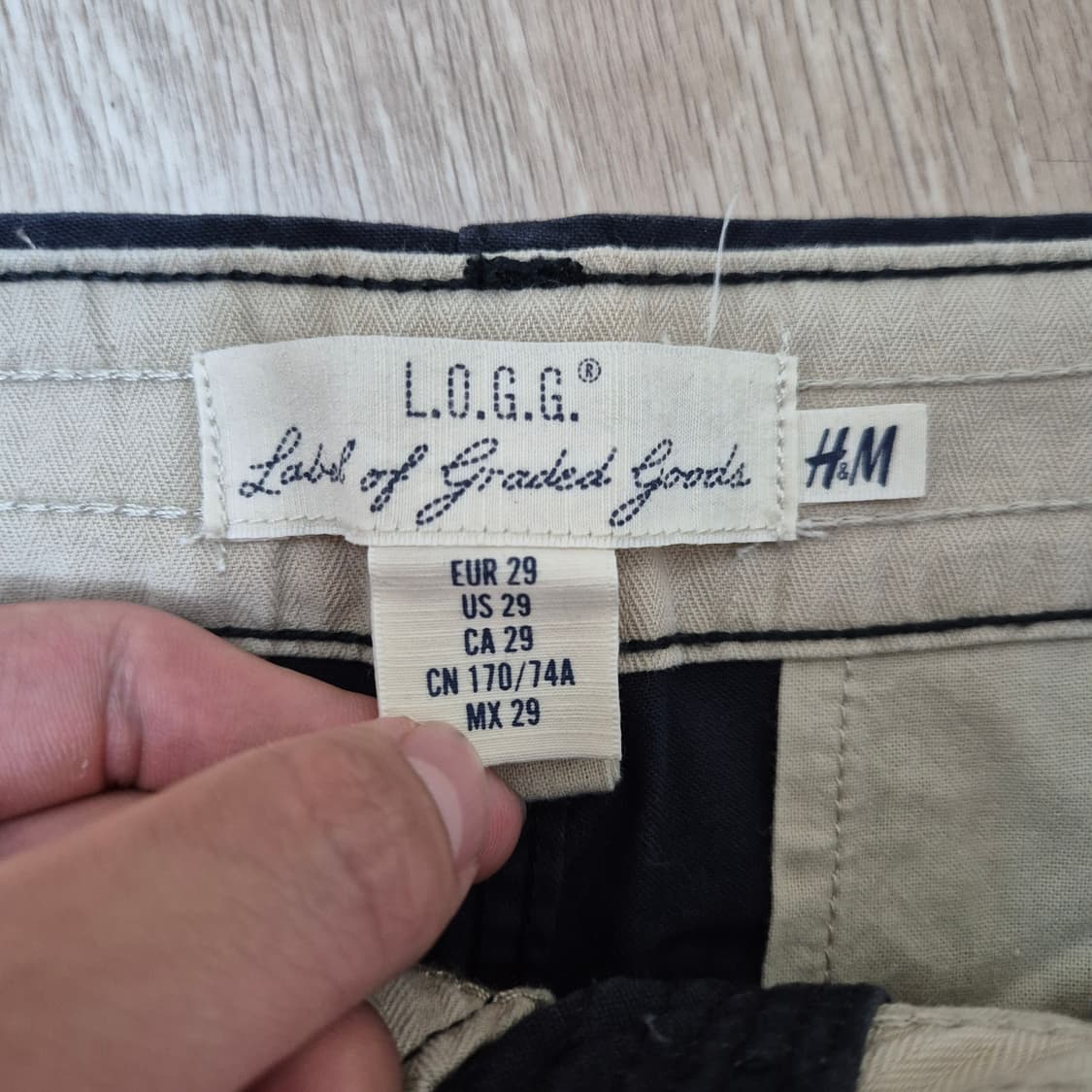 H&M 에이치앤엠 레귤러 핏 밀리터리 코튼 BDU 카고 팬츠 상품이미지4