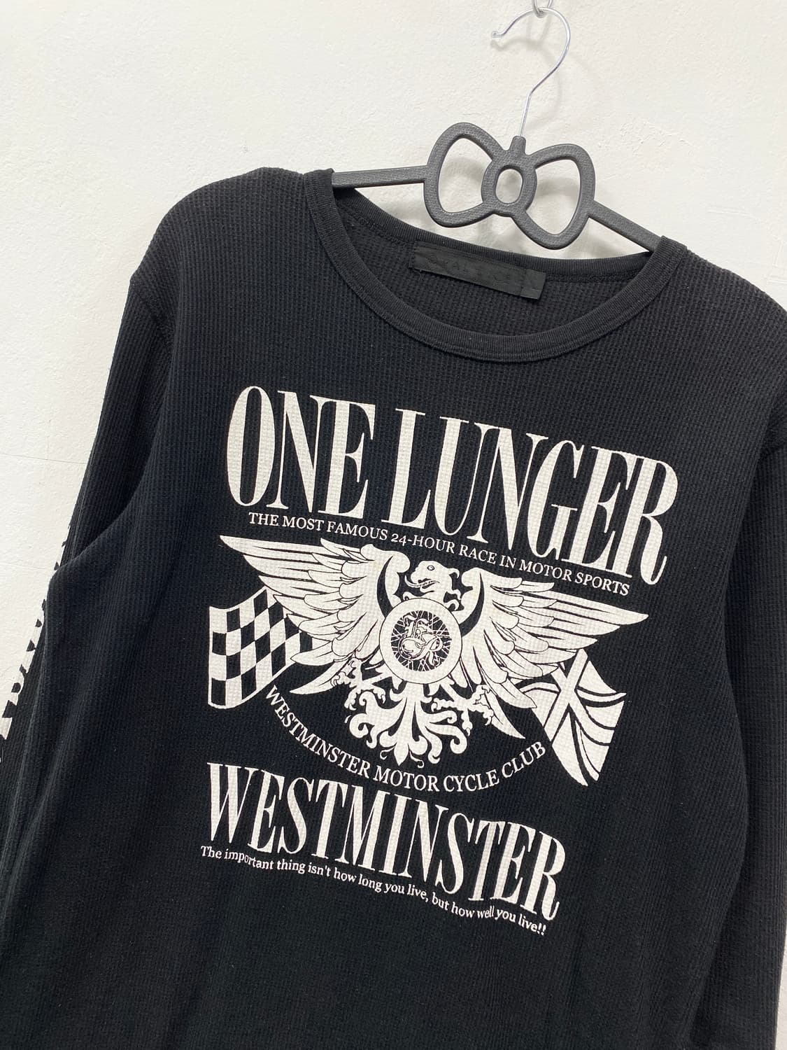 [OVAL DICE] 펑크 y2k 날개 레터링 롱슬리브 상품이미지4