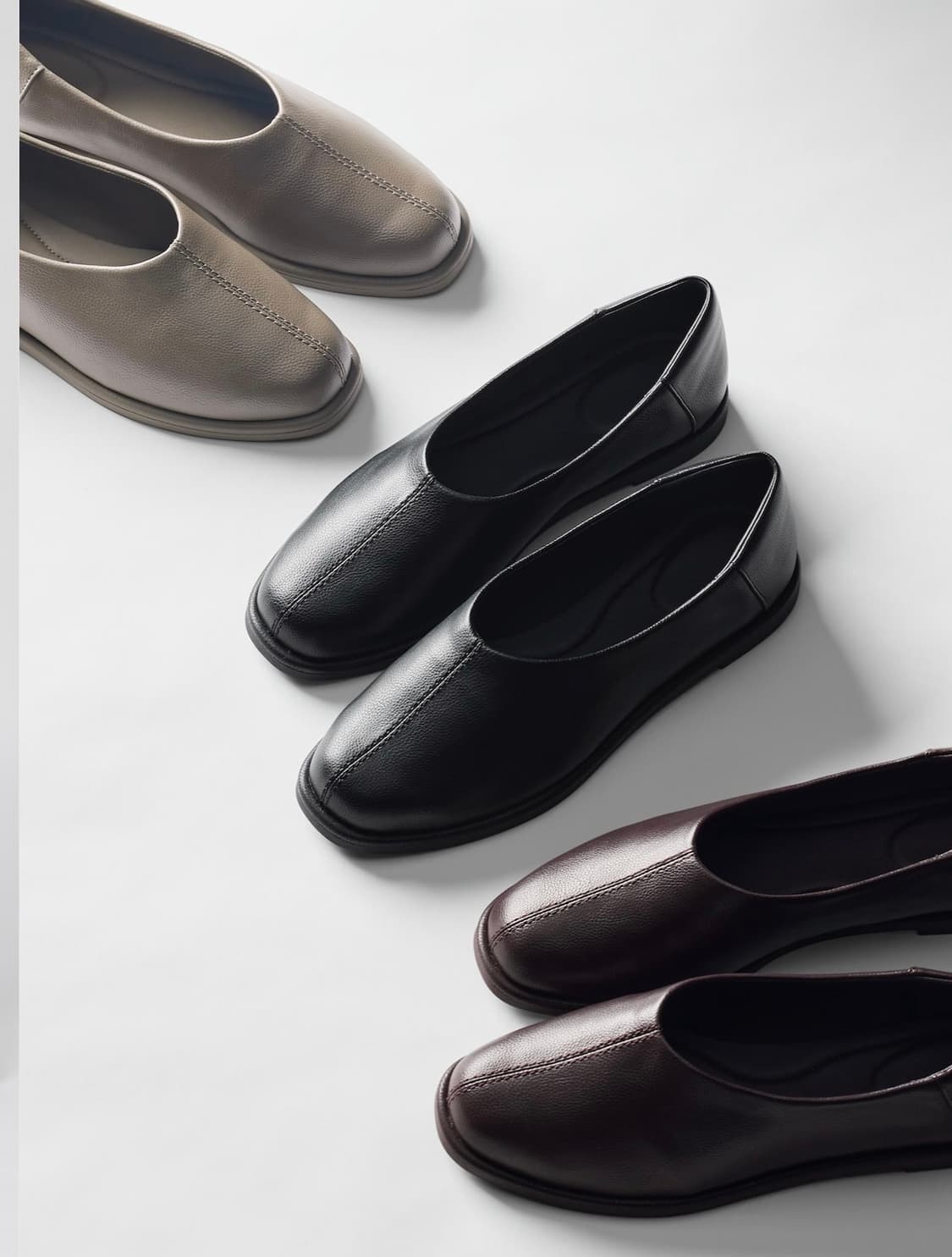 유니클로 스퀘어플랫슈즈 블랙 250 새상품 상품이미지5