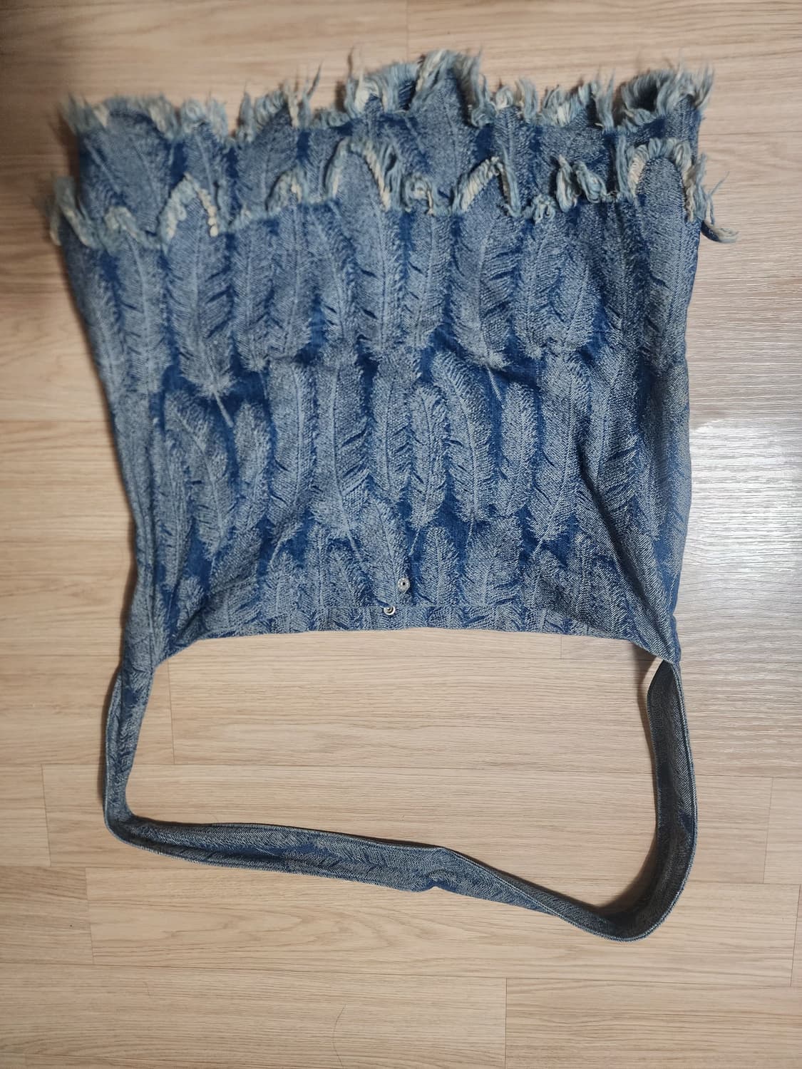 캐피탈 12oz 맥파이 데님 메디슨 백 라지 인디고 상품이미지5