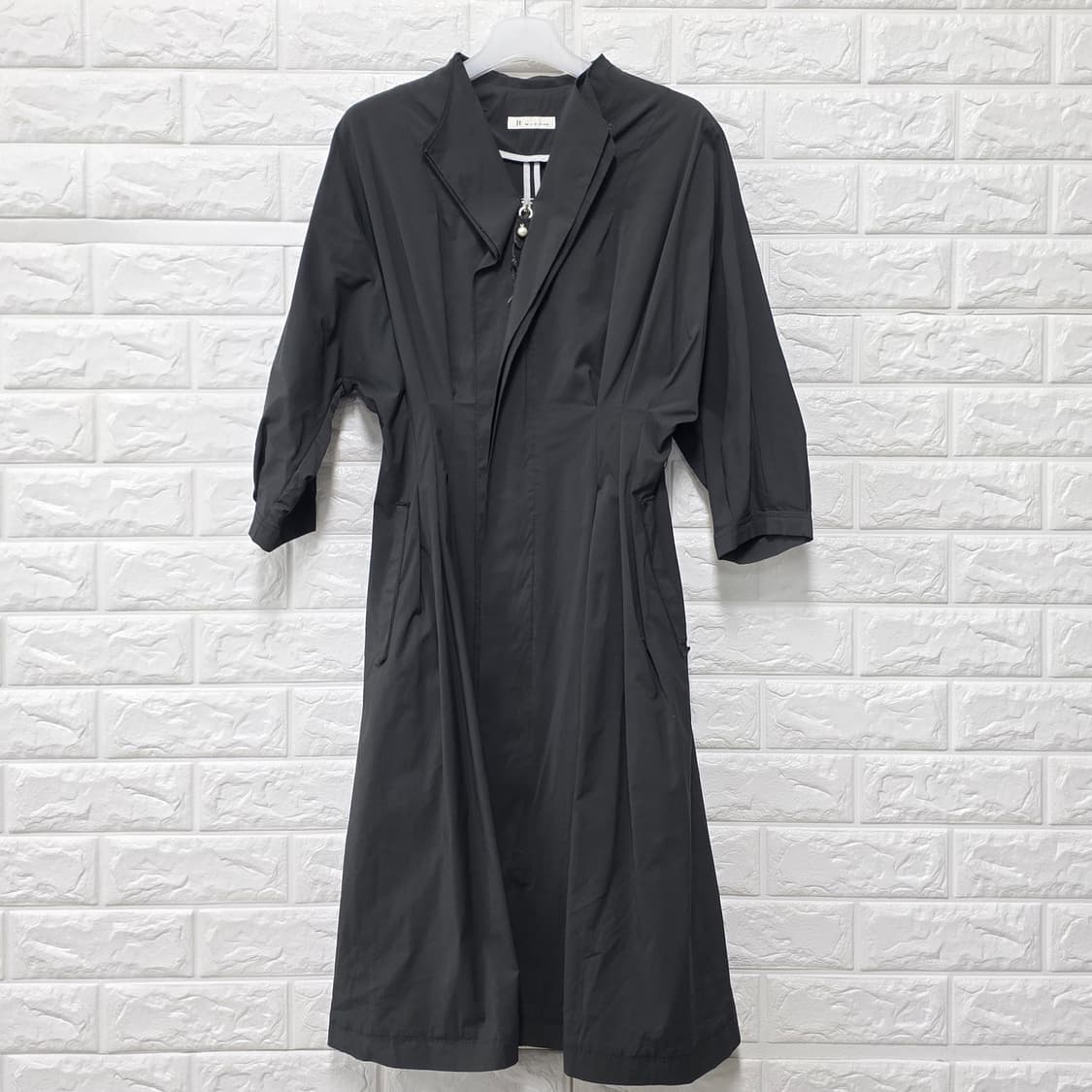 택포) 잇미샤 블랙 롱 원피스형 집업자켓 S 상품이미지1