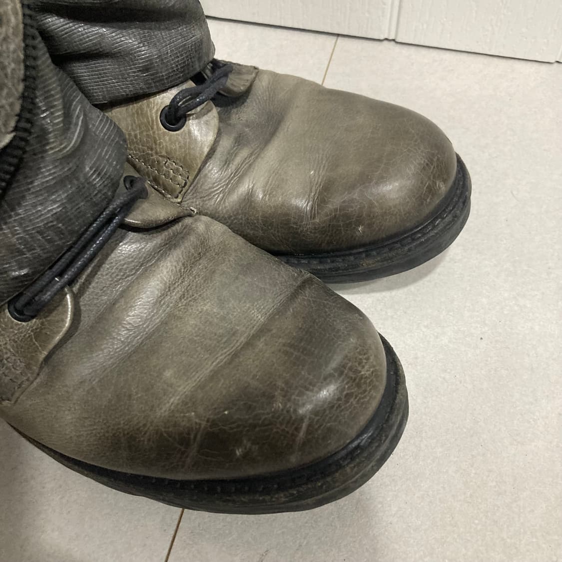 A.S.98 드레이프 랩 레더 부츠 상품이미지9