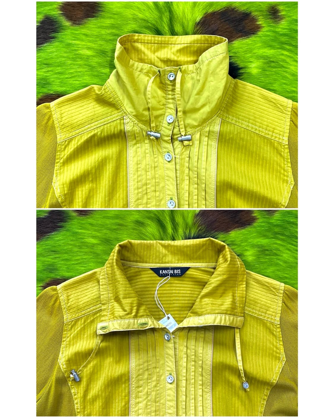 KANSAI BIS Mixed Pleats High-Neck Jacket 상품이미지4