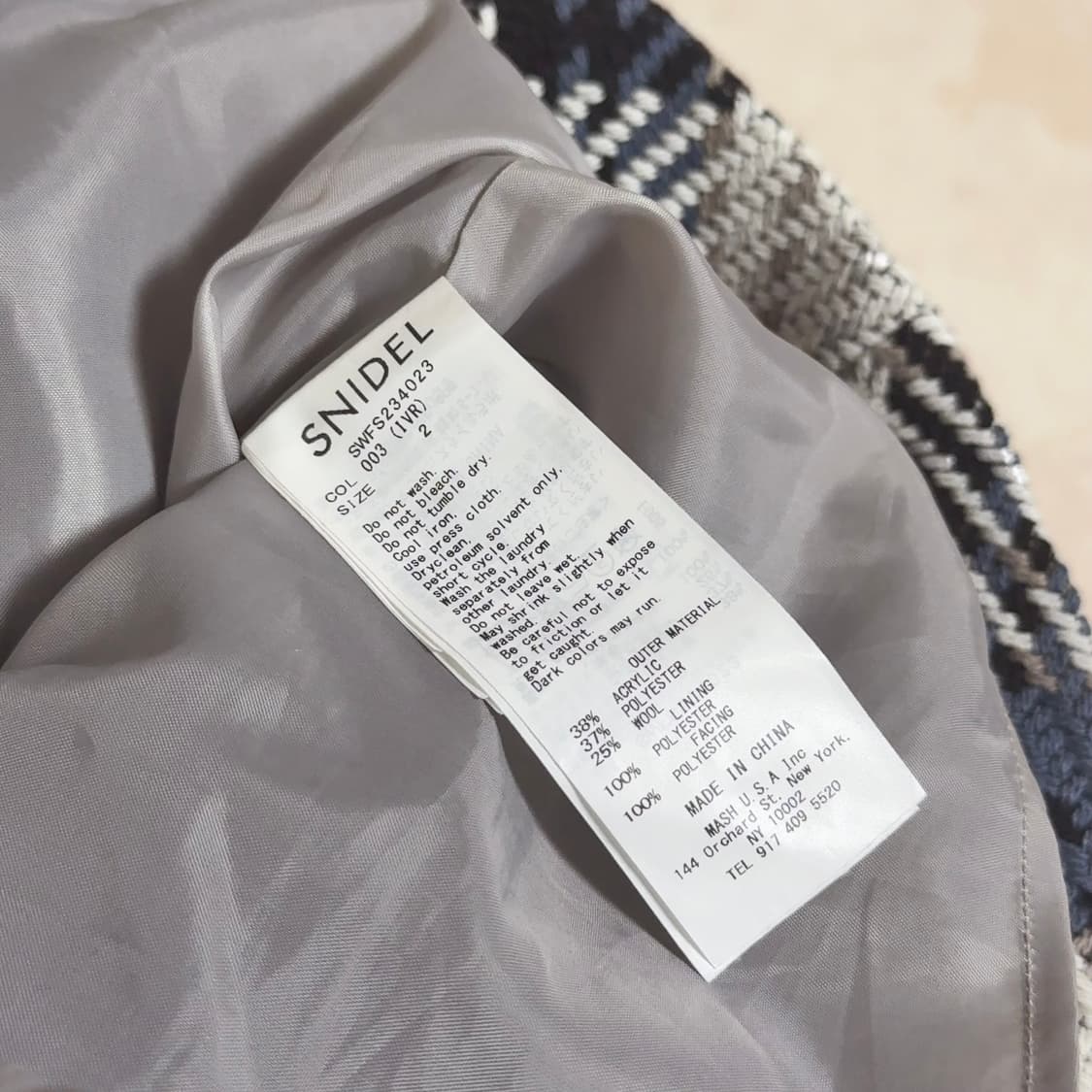 Snidel 스나이델 로빙 체크 미니 스커트 아이보리 스나계 걸리 일브 상품이미지6