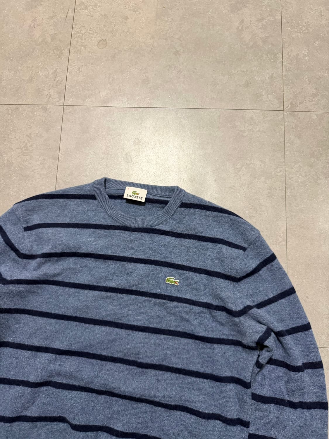 라코스테 스트라이프 울 빈티지 니트 가디건 105 size   상품이미지2