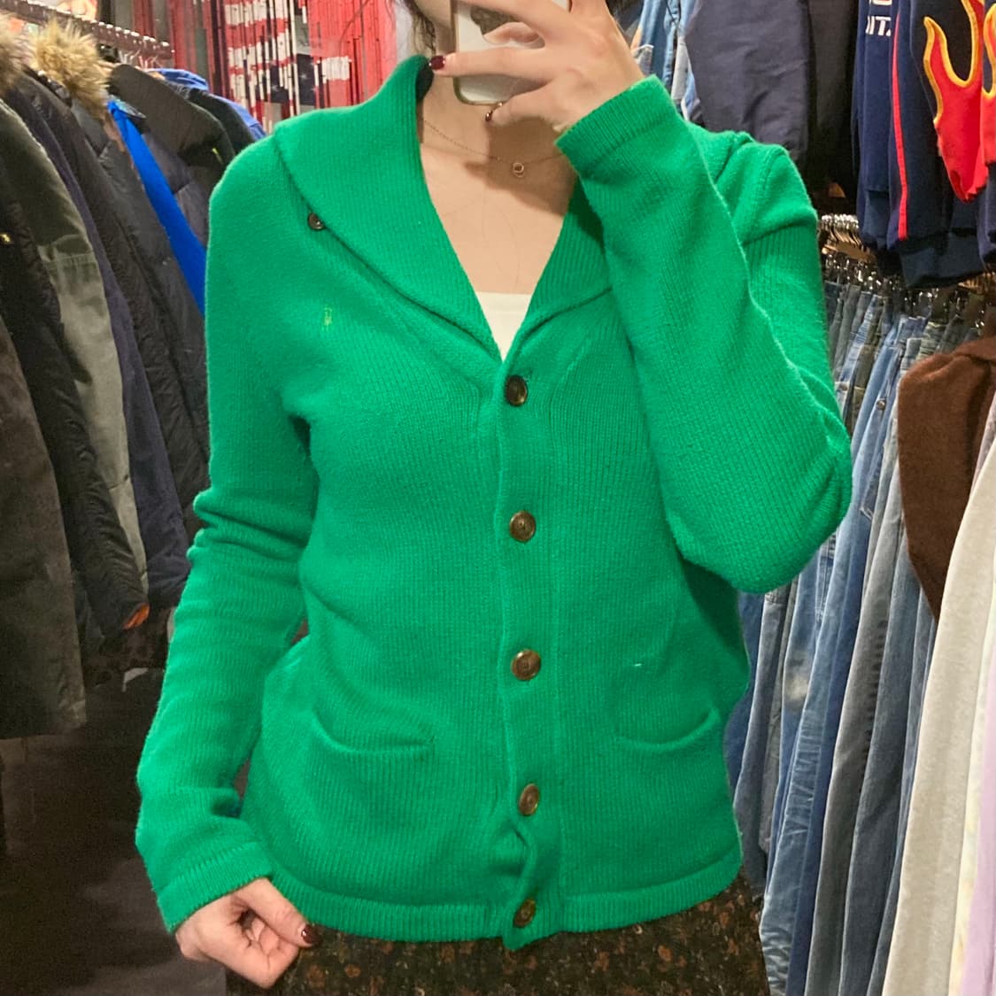 [IM] 폴로 랄프로렌 브이넥 니트 가디건 그린 상품이미지5