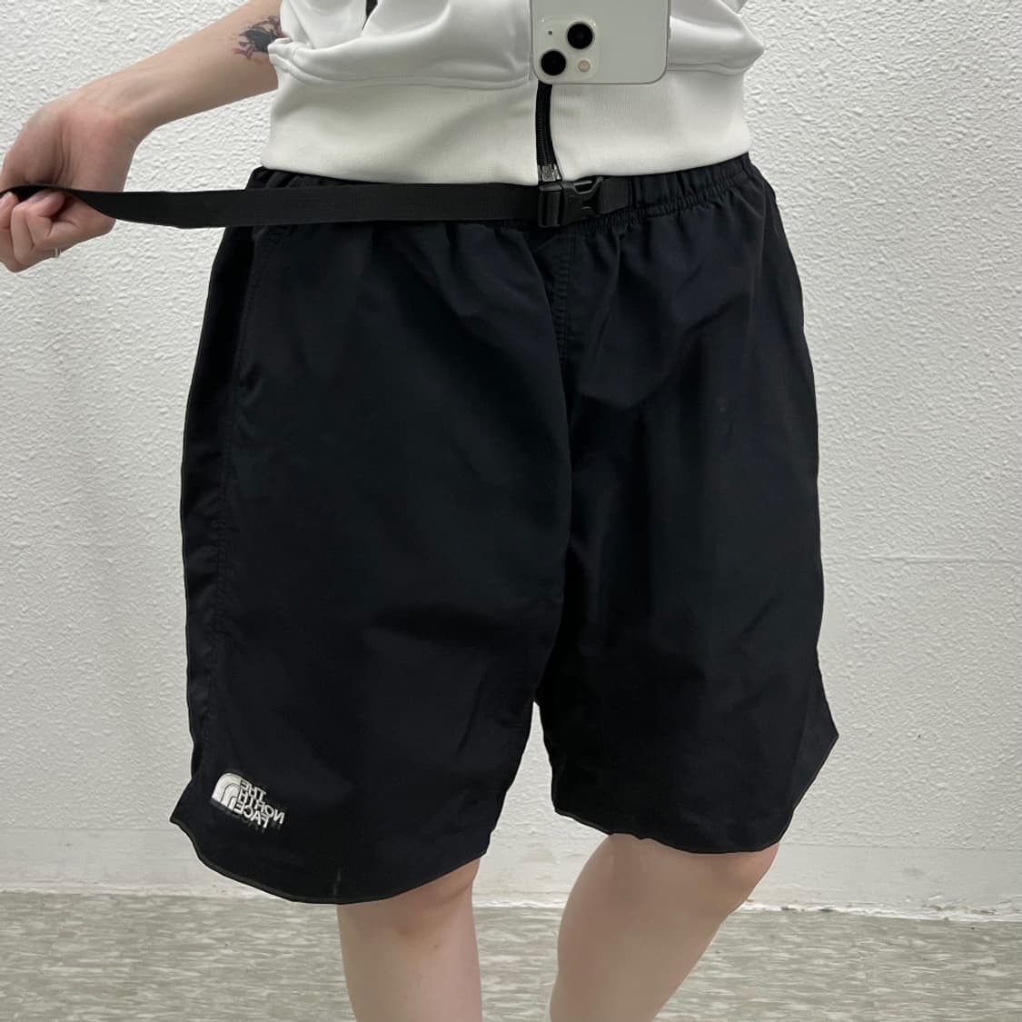 노스페이스 00's벨트 바스락 블랙 하프팬츠 85 상품이미지4