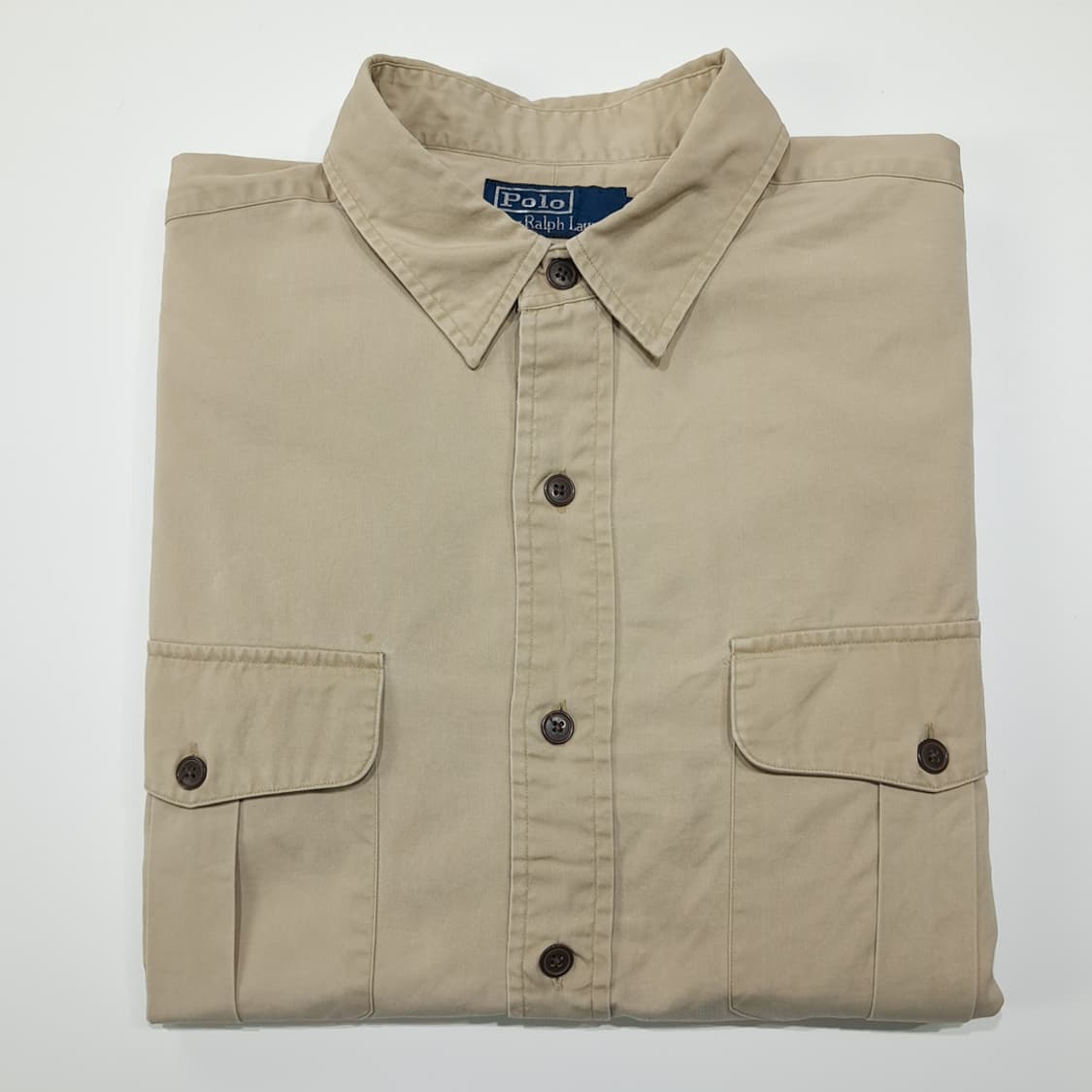 CL848 L 폴로 90s 엘보우 패치 베이지 헌팅 셔츠 남방 상품이미지8