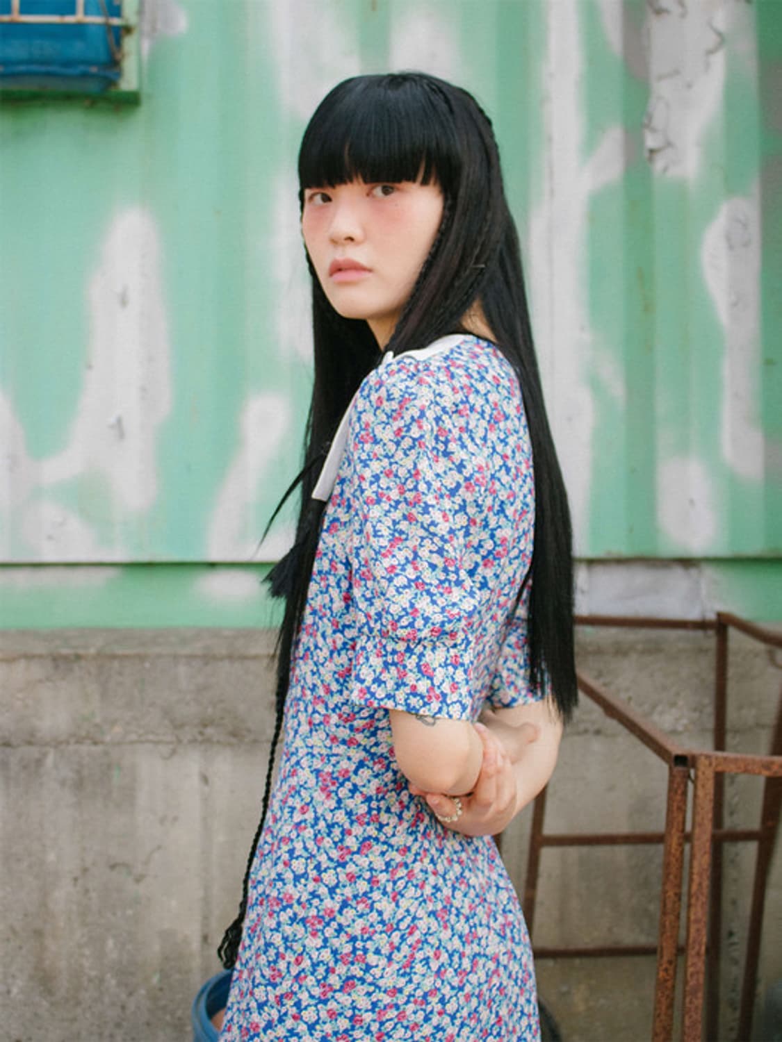 시눈 Delphinium Dress 플라워 롱 드레스 원피스 상품이미지3