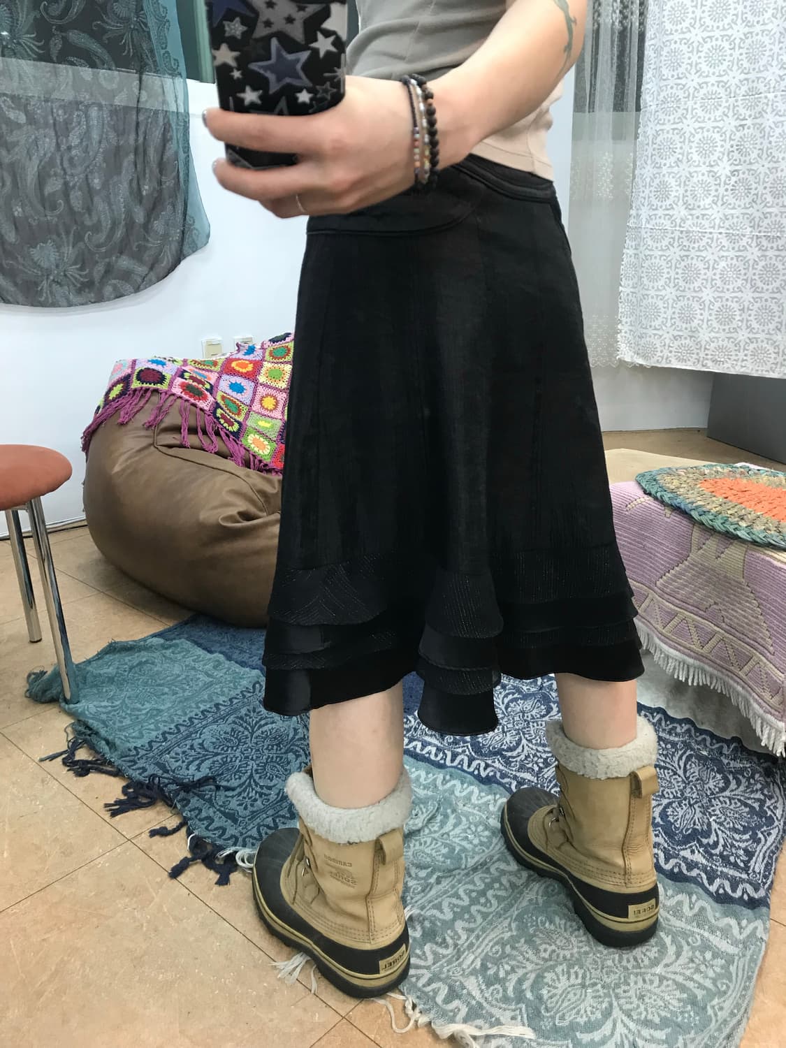 베스티벨리 besti belli 쉬폰 미디스커트  상품이미지2