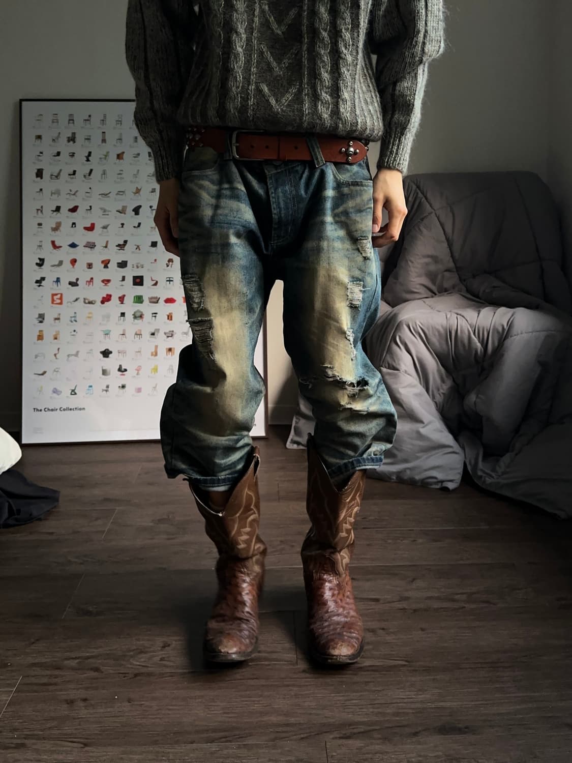 Codymaru 디스트레스 & 워시드 카프리 진 상품이미지5