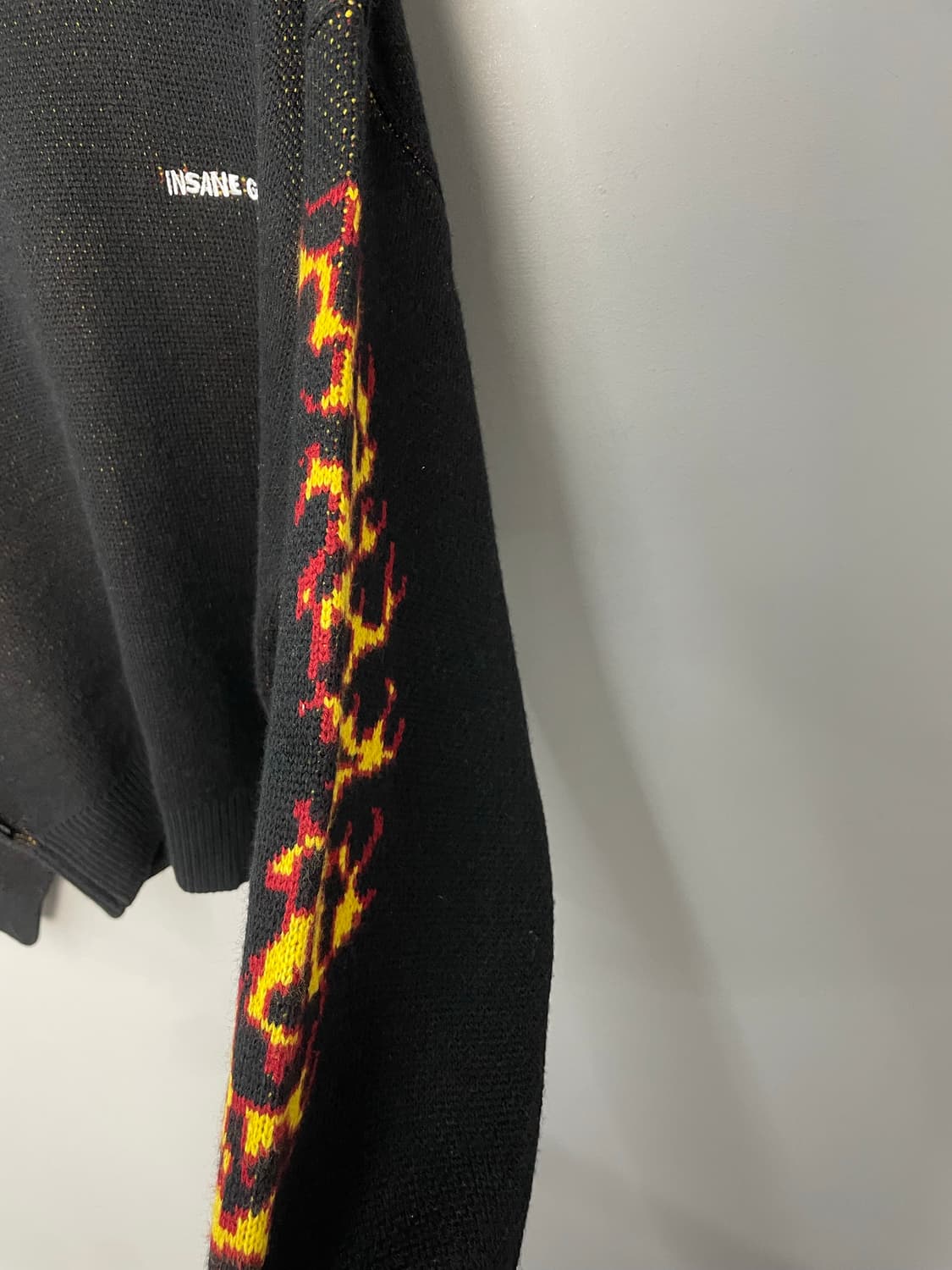 인세인개러지 플레임 자카드 블랙 니트 H2382 상품이미지4