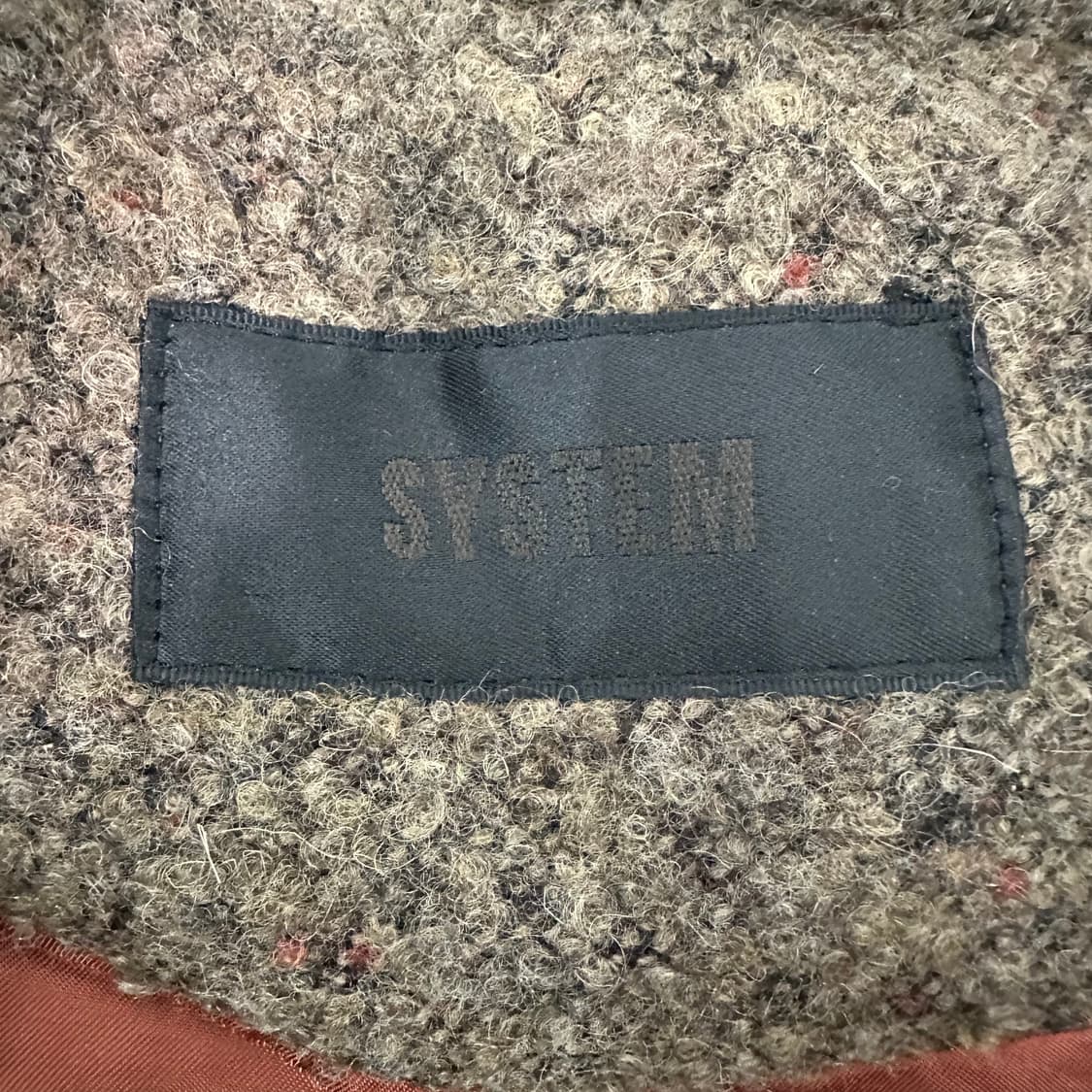 시스템 브라운 모직코트 상품이미지3