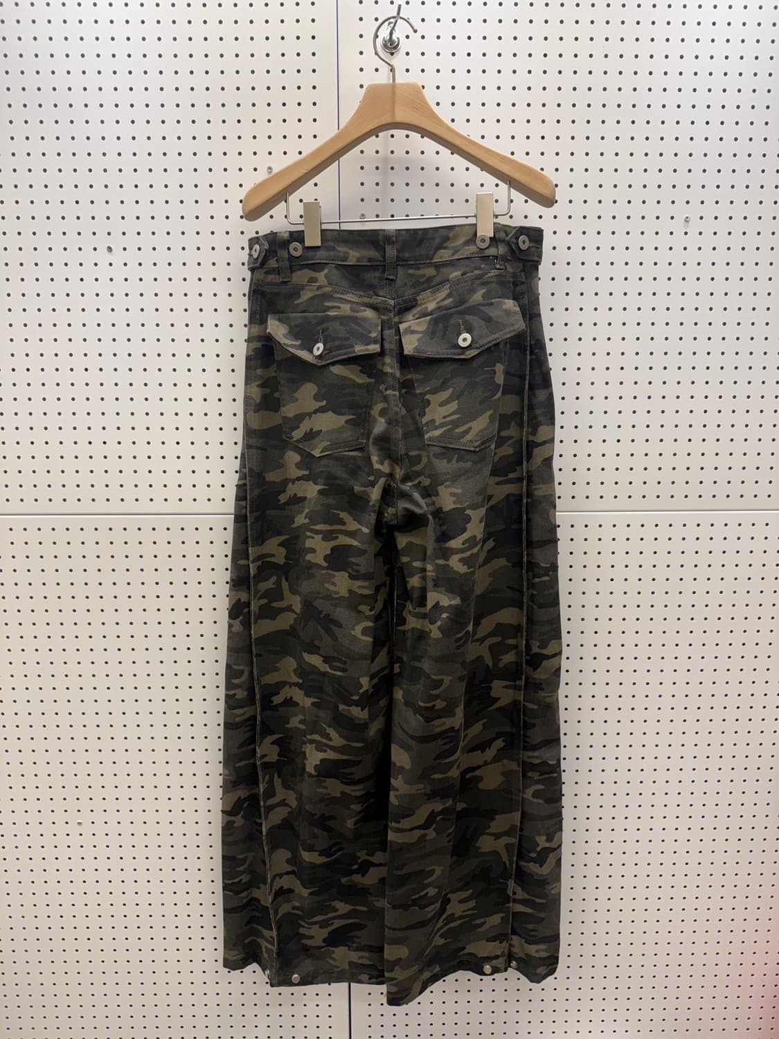 빈티지 카모 스냅 와이드 팬츠 U644 상품이미지4