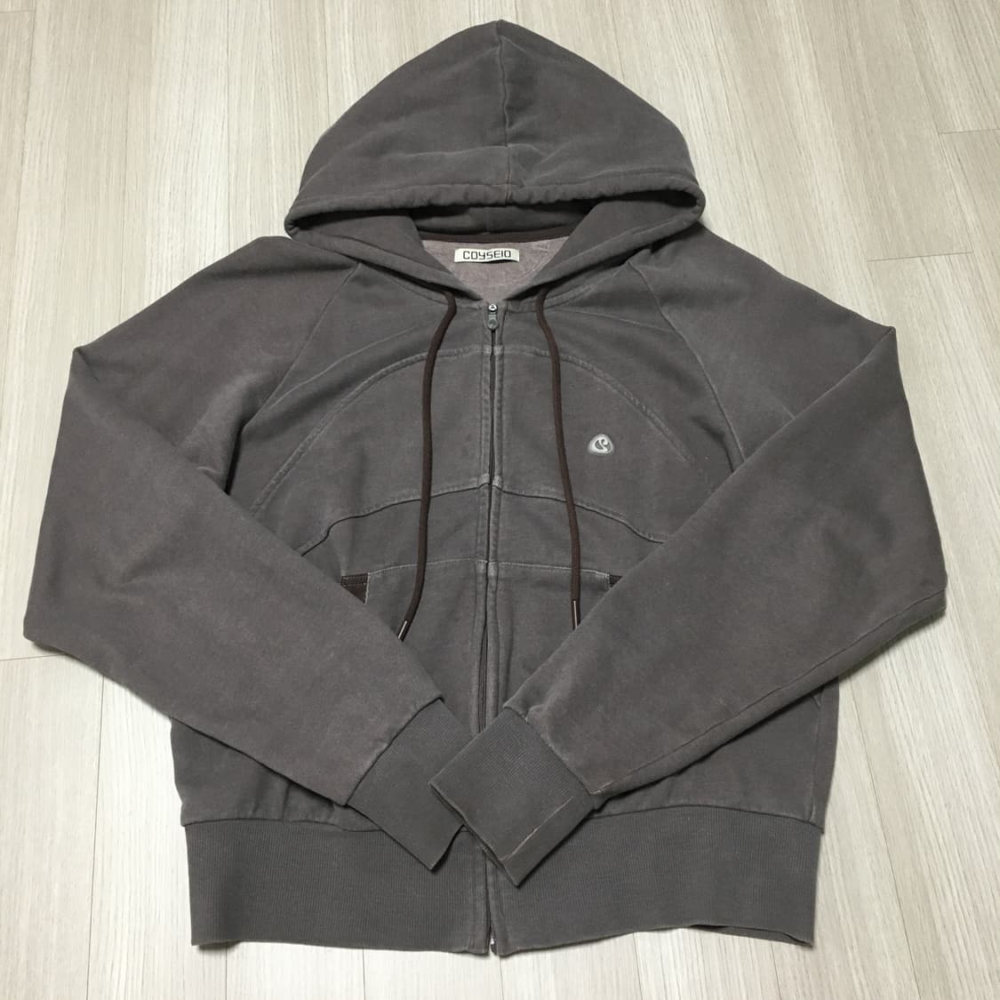 코이세이오 스트링 포켓 후드집업 와인 상품이미지1