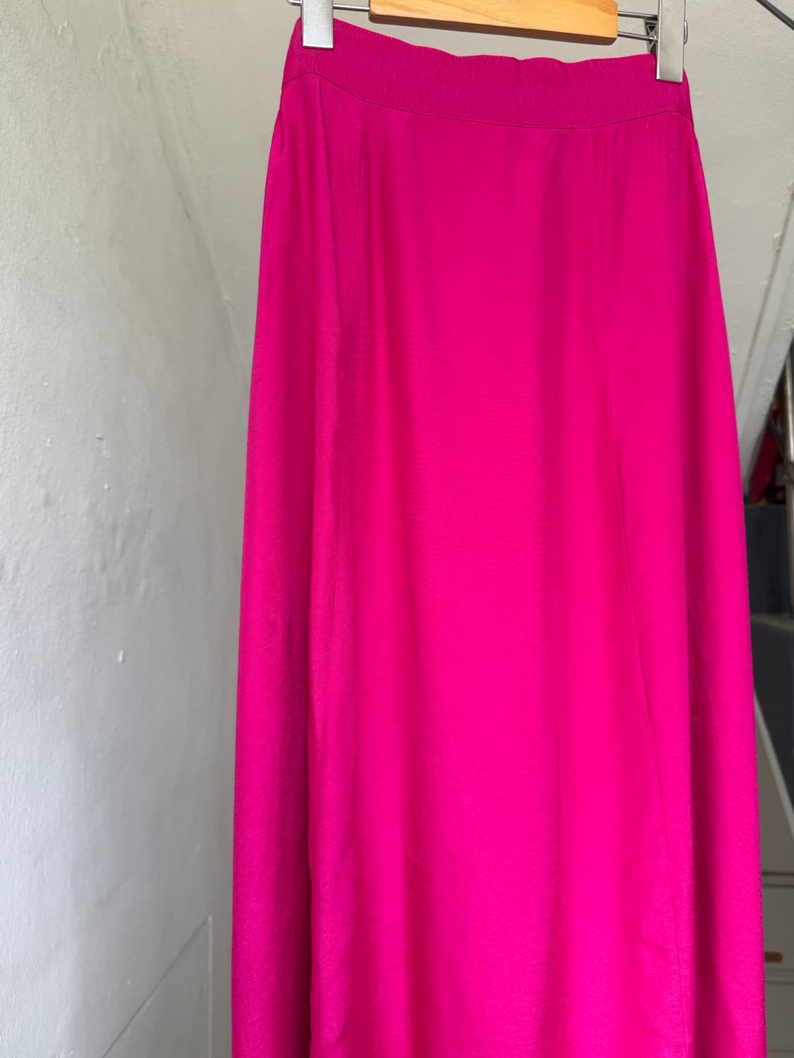 MAED IN ITALY 마젠타 핑크 일자 롱 스커트 상품이미지2