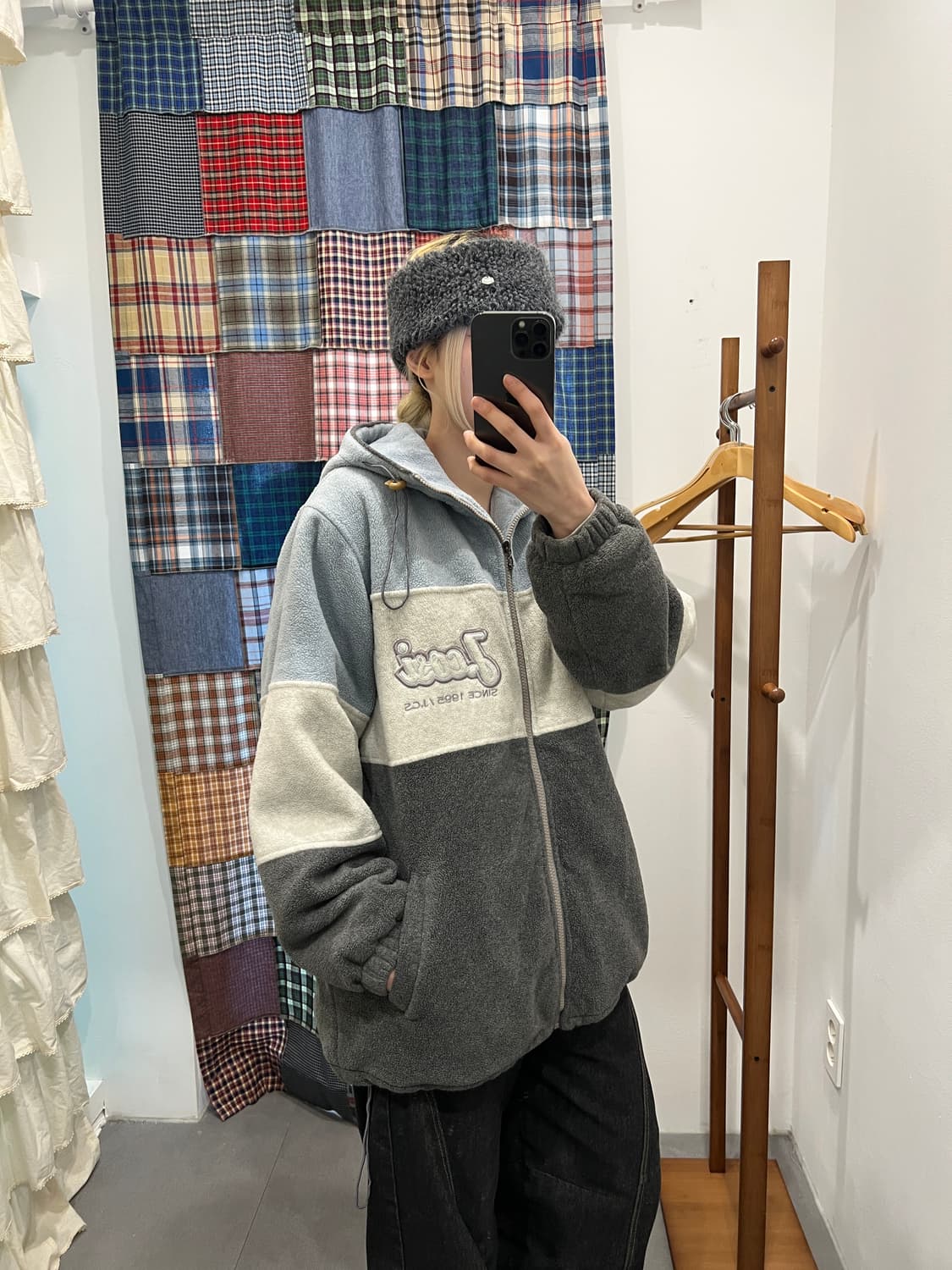 Generation 스카이블루 차콜 플리스 자켓 상품이미지1