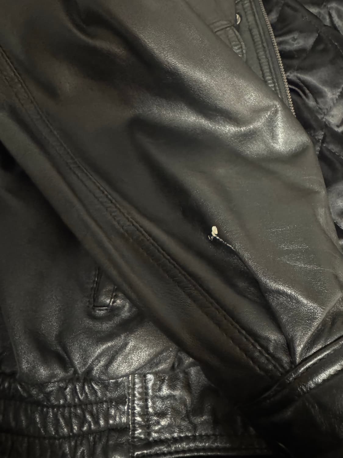 빈티지 소가죽 레더 봄버 자켓 상품이미지5