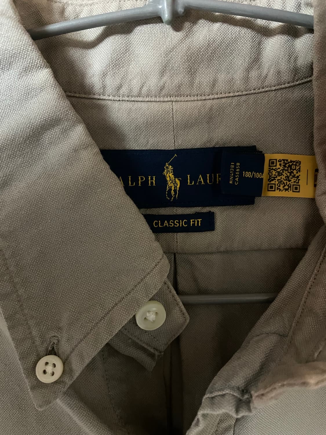 폴로랄프로렌 클래식핏 옥스포드 셔츠 L 그레이 QR 상품이미지5
