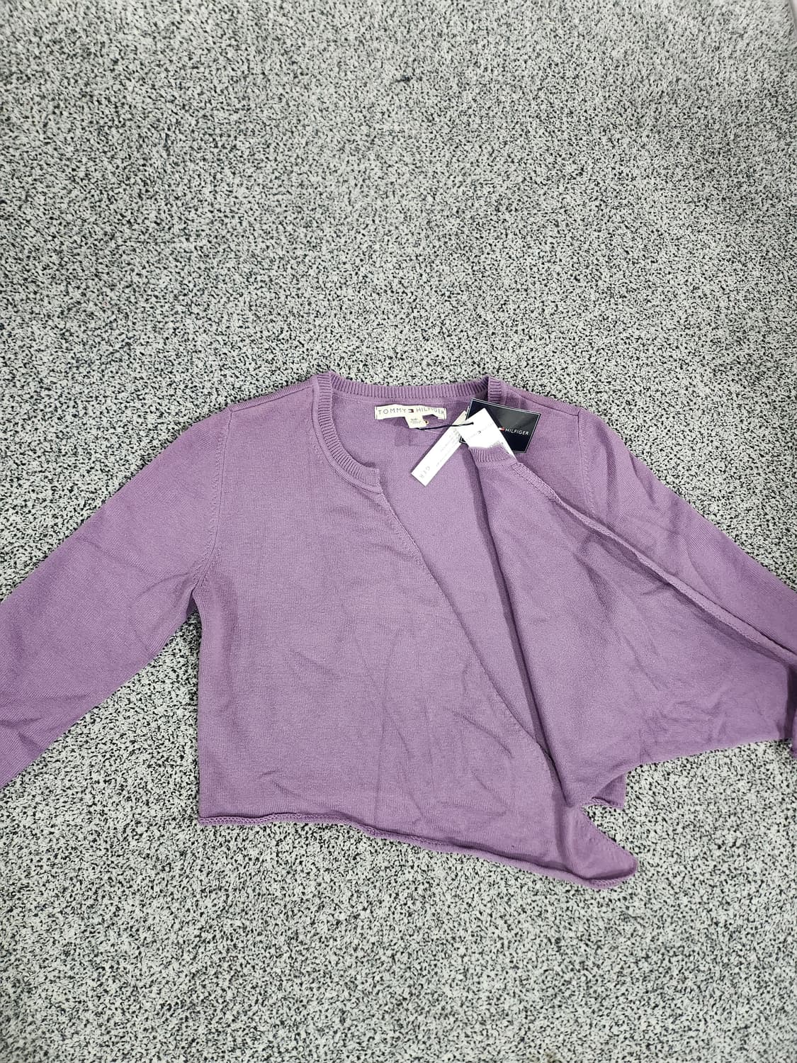 //타미힐피거 퍼플 니트 가디건-S(새상품) 상품이미지4