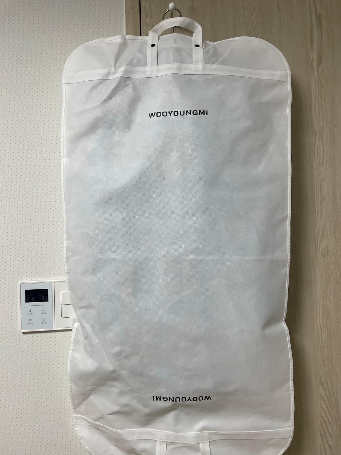 48사이즈 새상품, 우영미 컬렉션 플란넬 울 체크셔츠 스카이블루 상품이미지10