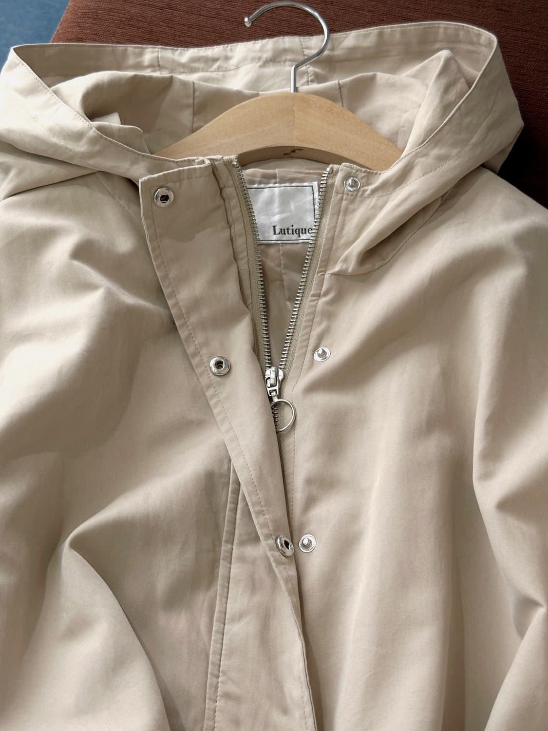 Poly nylon cropped wide parka 상품이미지2