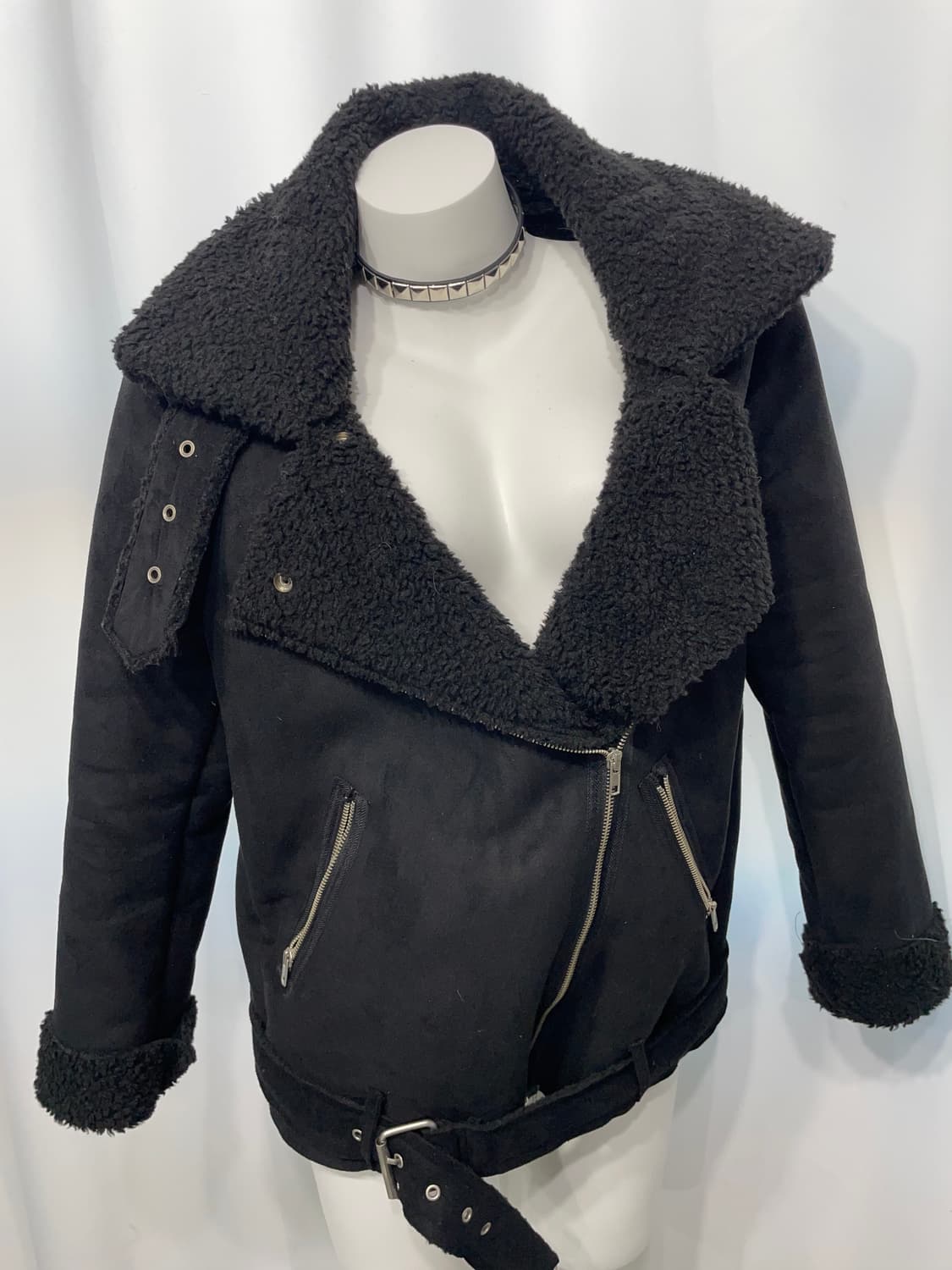 🎸블랙 무스탕 자켓🎸 상품이미지5