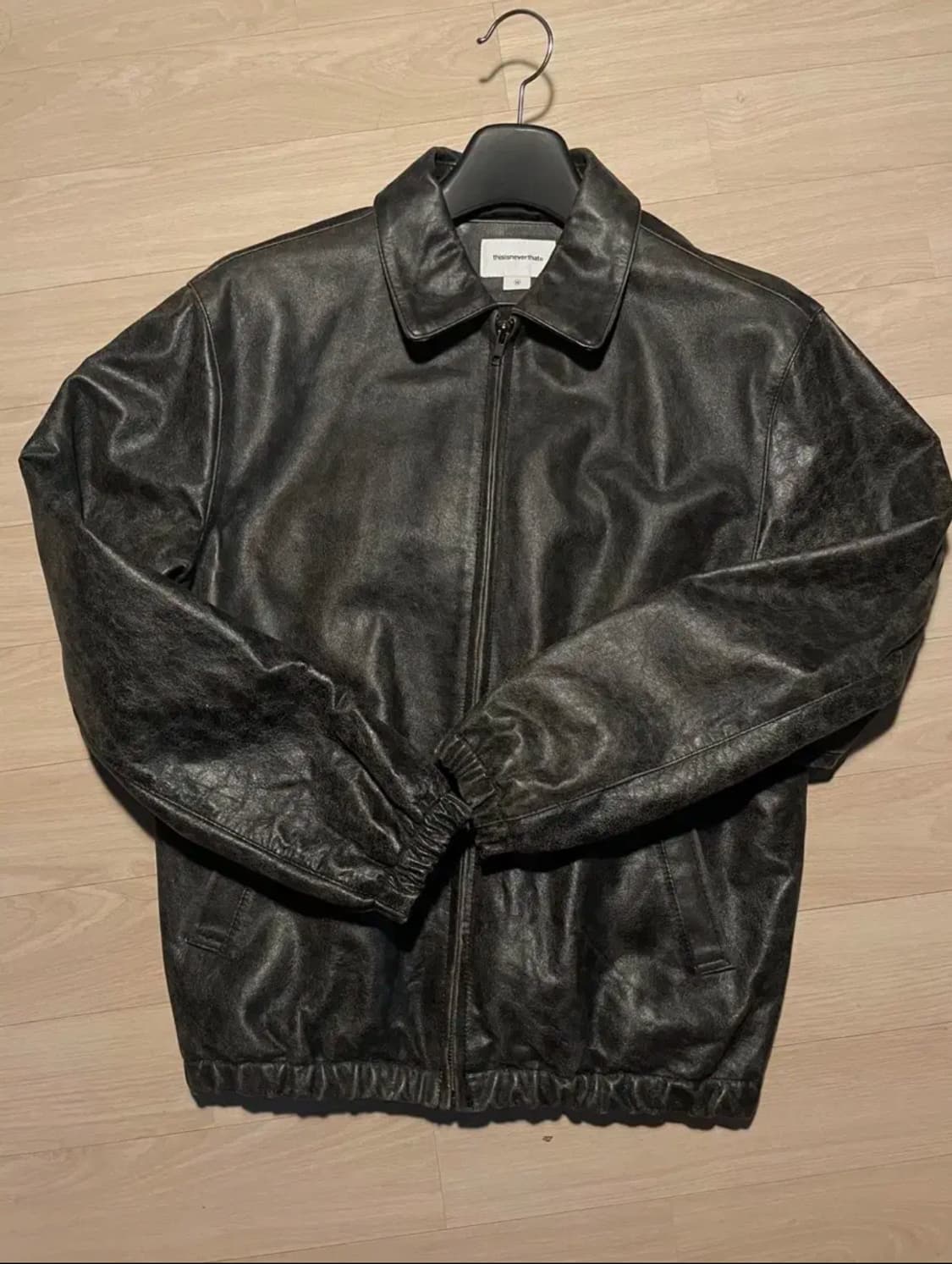 Thisisneverthat 21fw 리얼 레더 해링턴 자켓 상품이미지1