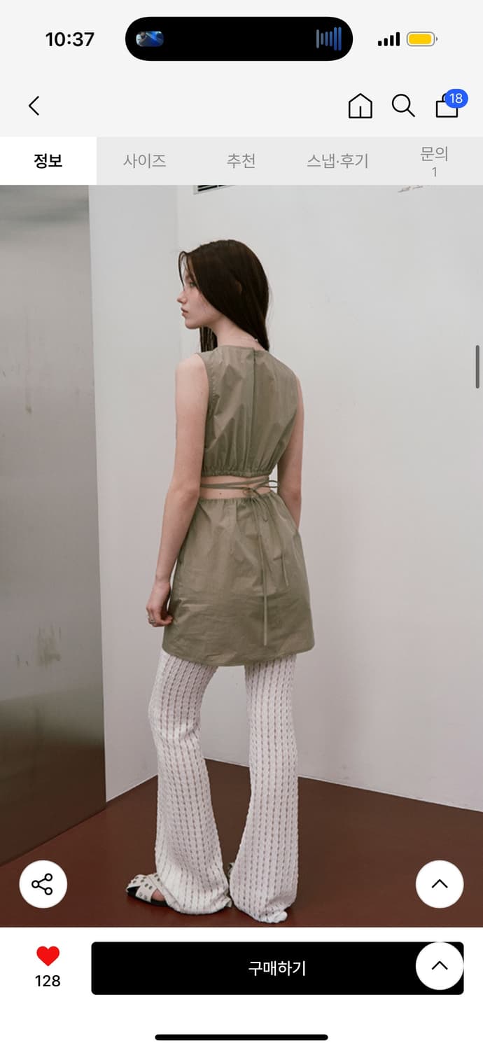 Back Open Tie Mini Dress  상품이미지1