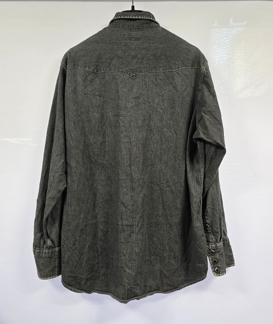 빔즈 웨스턴 스타일 데님 셔츠 블랙 L사이즈 상품이미지6