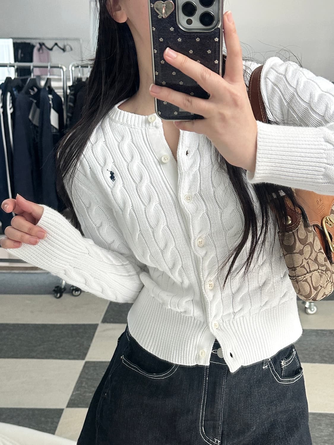 폴로 랄프로렌 화이트 케이블 니트 가디건  상품이미지9