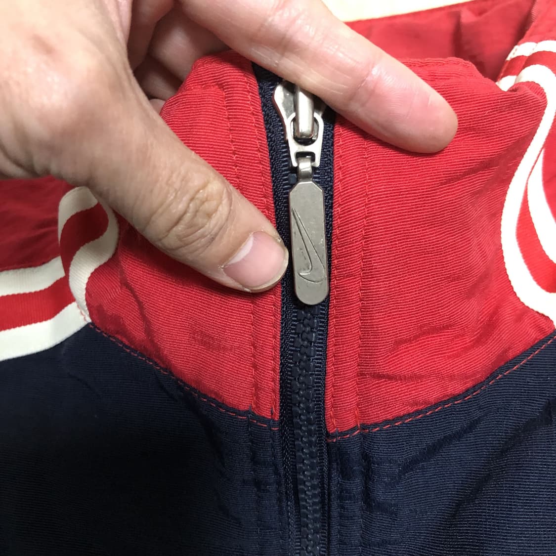 (100) 90's 나이키 NIKE 올드스쿨 빅 스우시 웜업 하이넥 자켓 상품이미지6