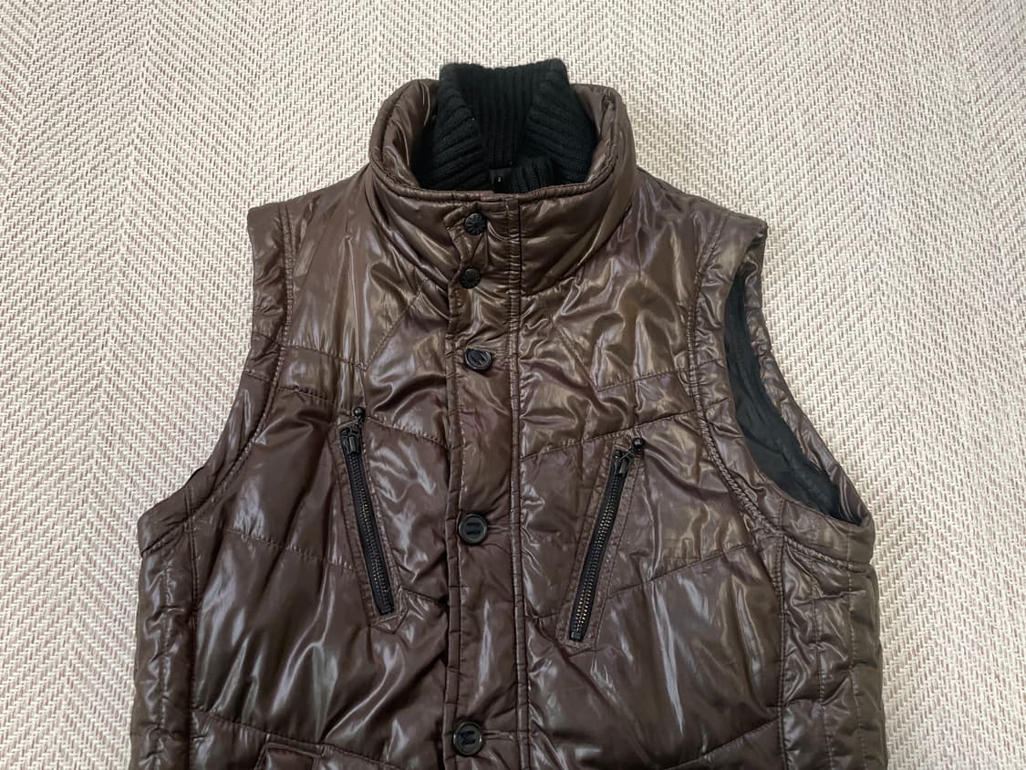 Hideway nicole  인서트 퀼팅 브라운 패딩 베스트 J03729 상품이미지3