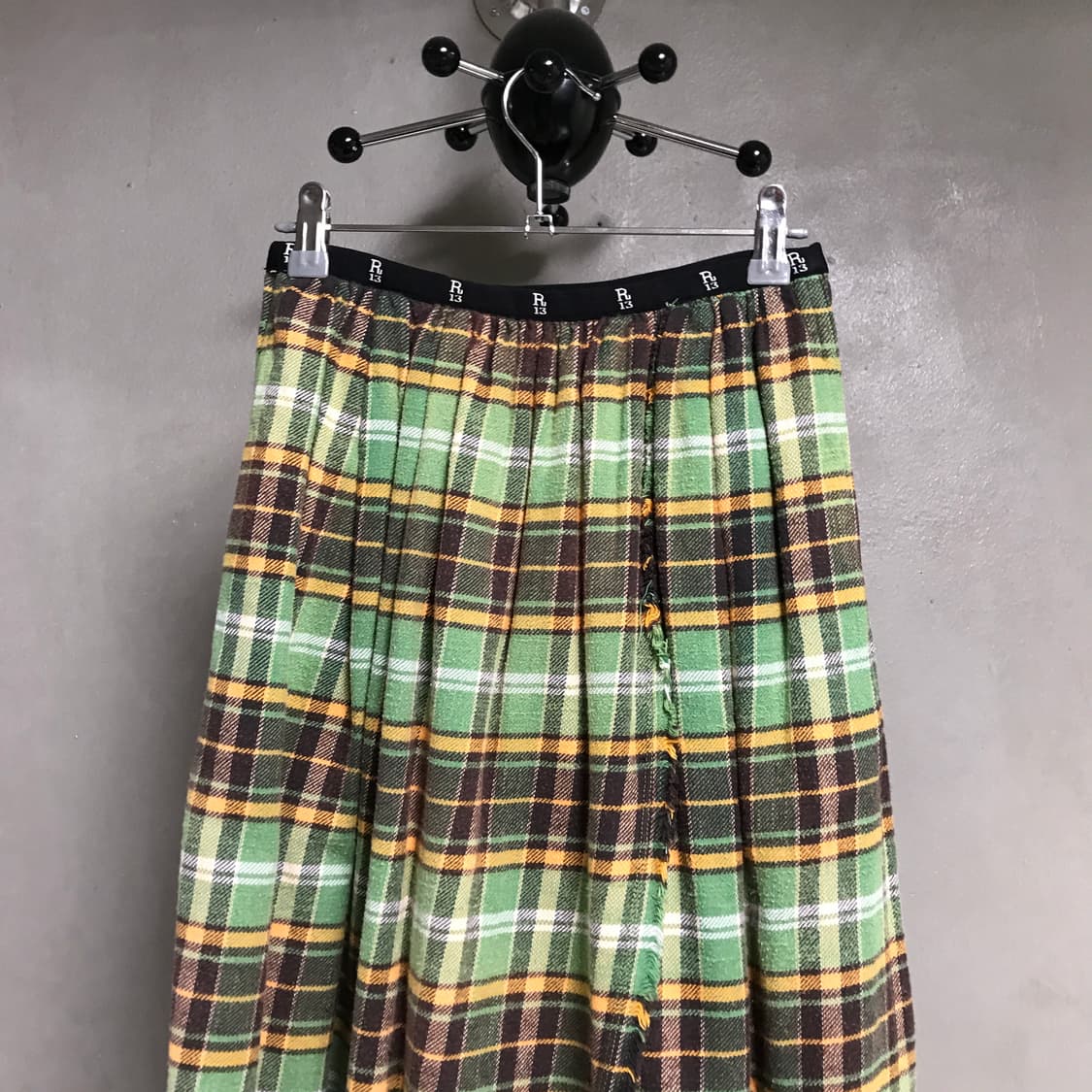 R13 알써틴 체크 스커트 XS(W) 상품이미지2