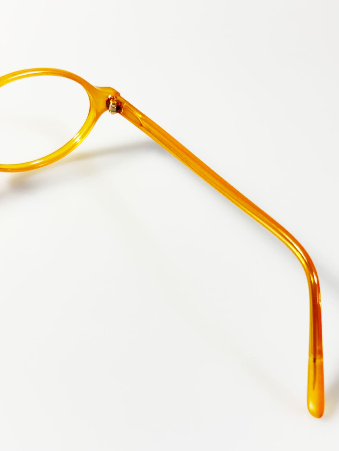 90s CLOVER 허니 엘로우 오벌 뿔테 빈티지 안경 상품이미지6