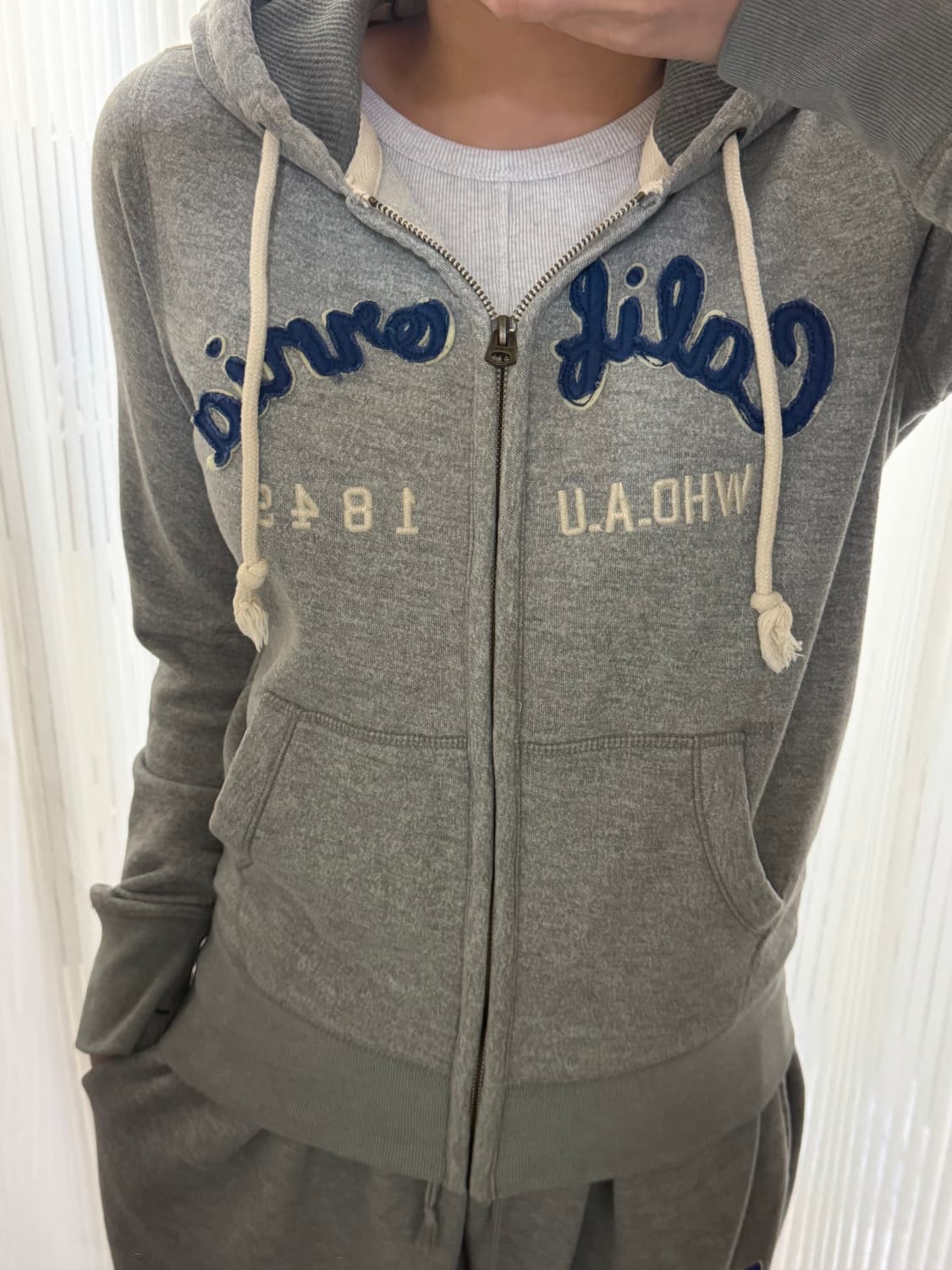 슬림핏 후아유 그레이 후드집업 m 상품이미지1