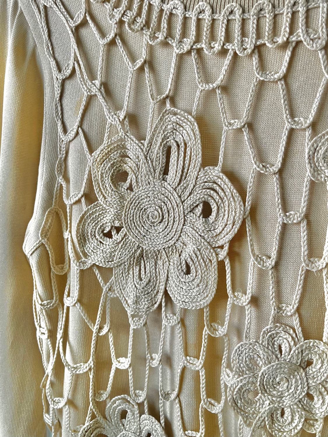 1980-90s TOMATSU Japan 3D Floral Knit 상품이미지7