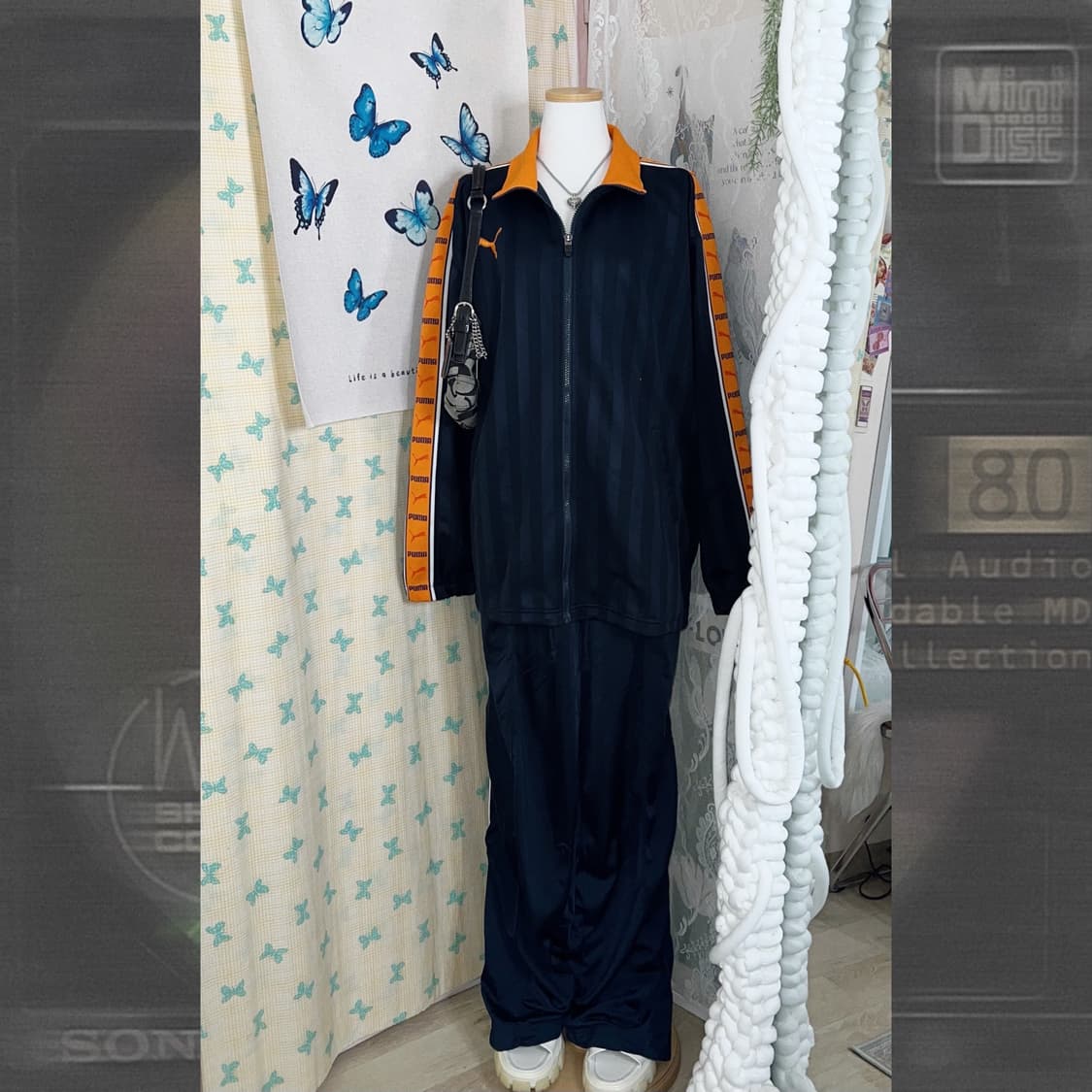 퓨마 네이비 & 오렌지 백 로고 져지 상품이미지9