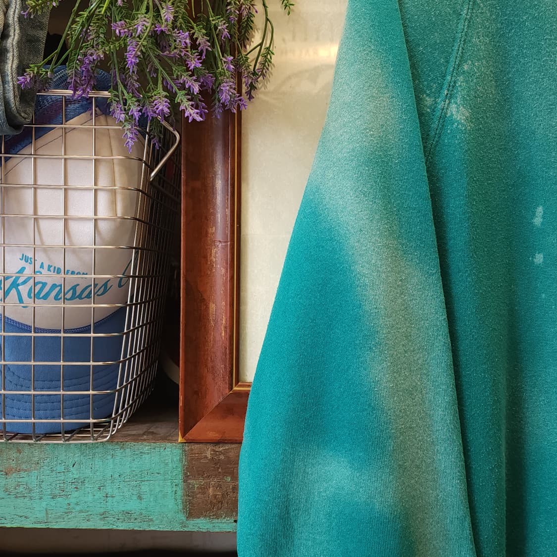 90s 져지스 빈티지 스웻셔츠 플레인 스웻셔츠 그린 썬 페이딩 L 상품이미지5